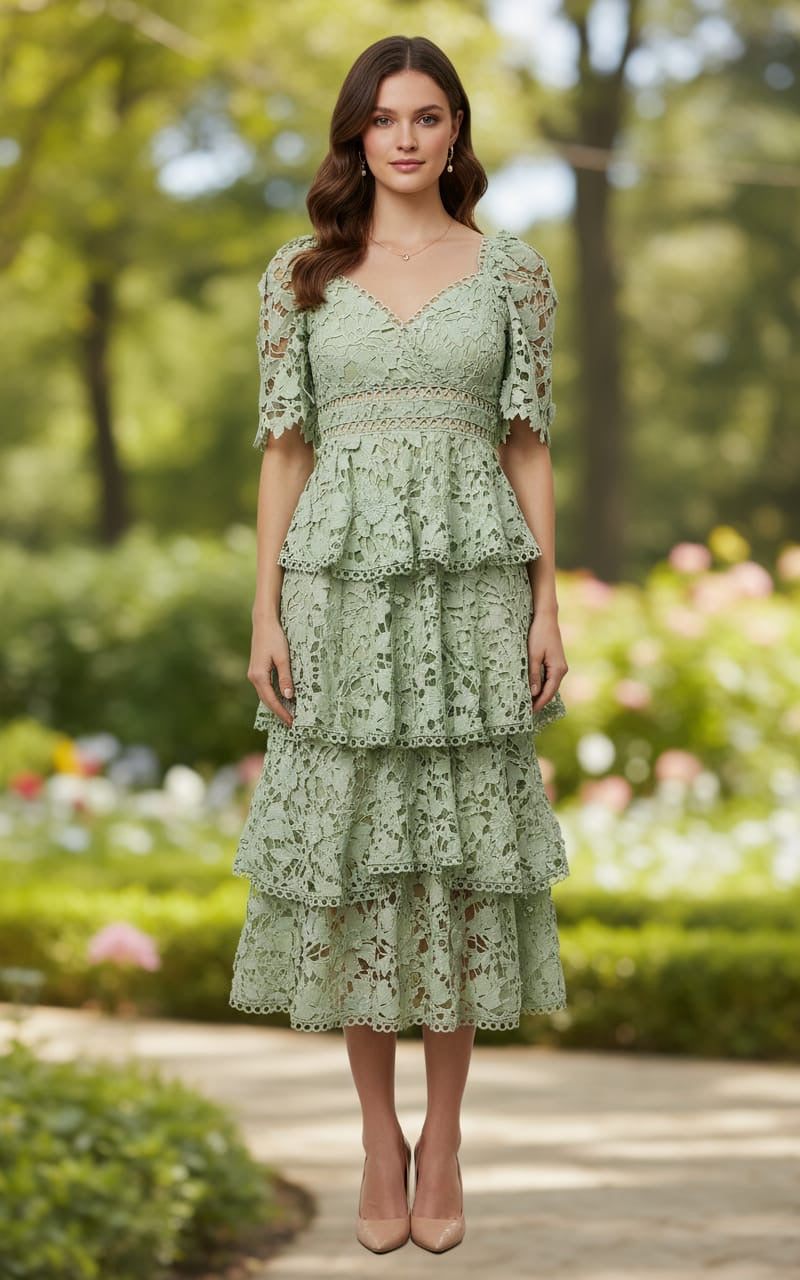 DAMIANA MIDI DRESS SAGE