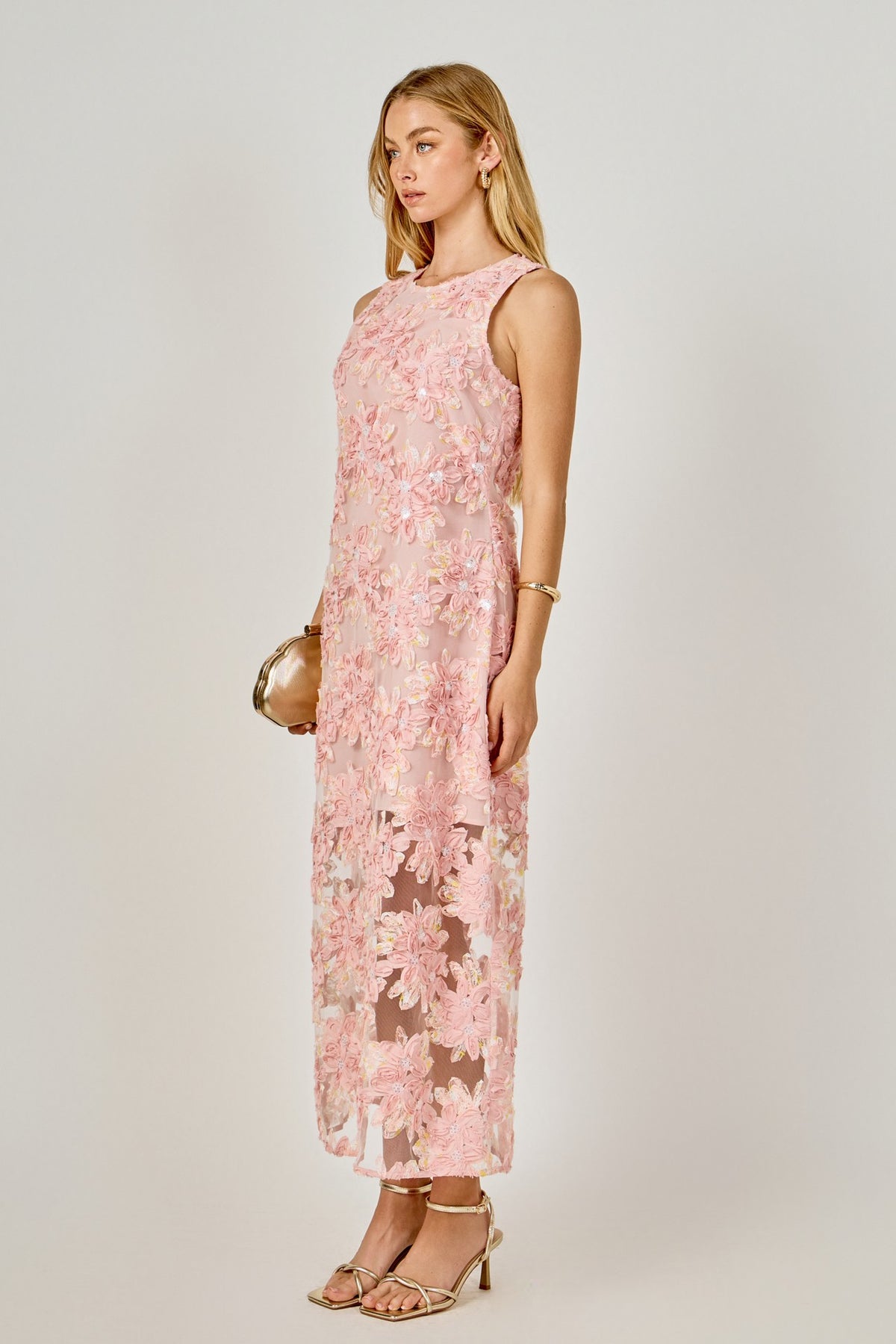MARISELLA SEQUINS MINI DRESS PINK