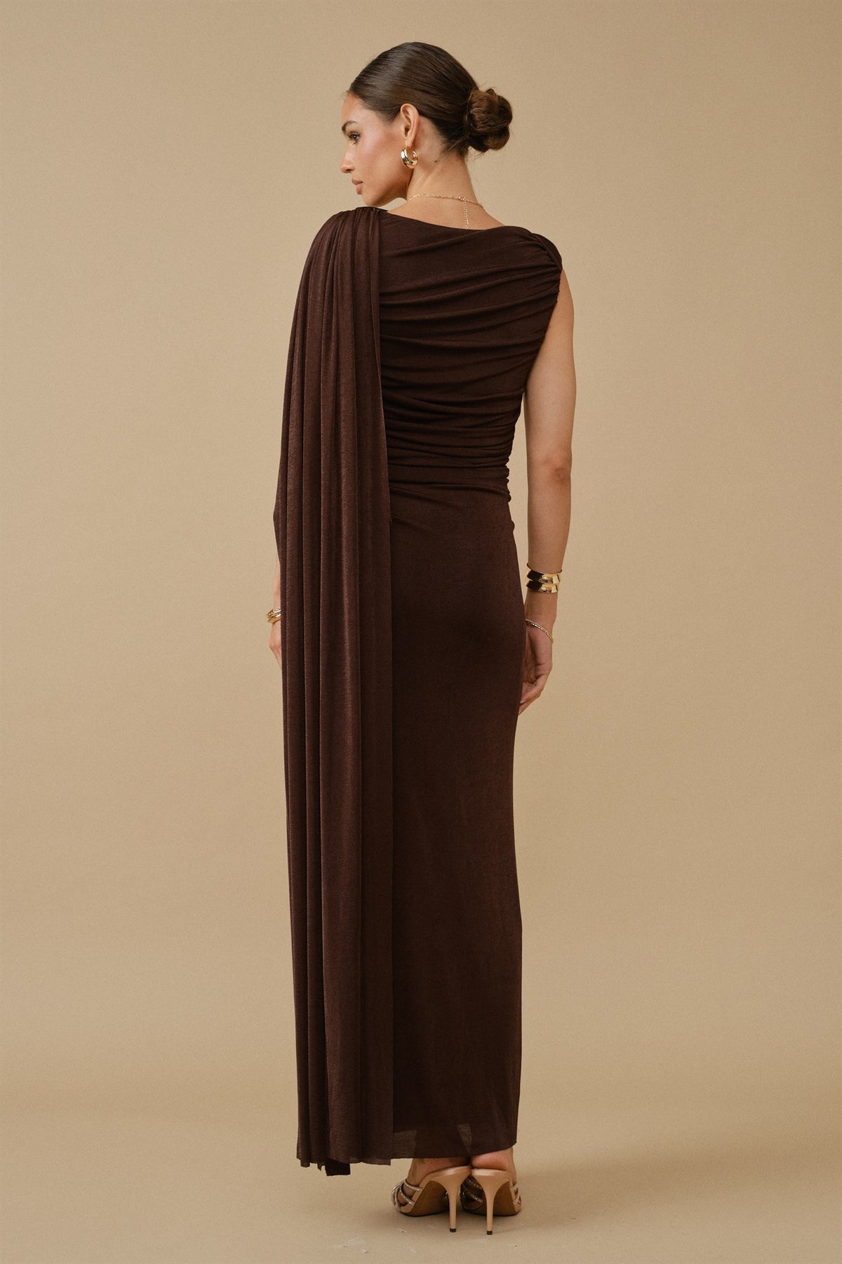 DALILAH DRESS IN BROWN