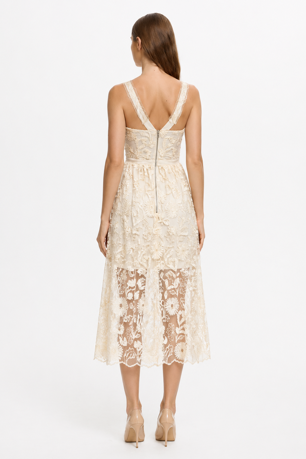 RILEY MIDI LACE DRESS