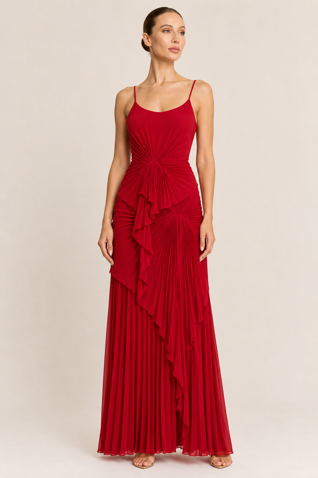 PENELOPE MAXI DRESS RED.