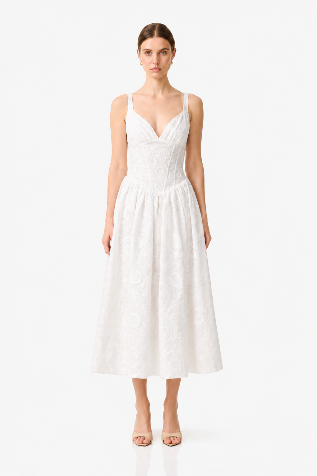 TILA WHITE MIDI DRESS