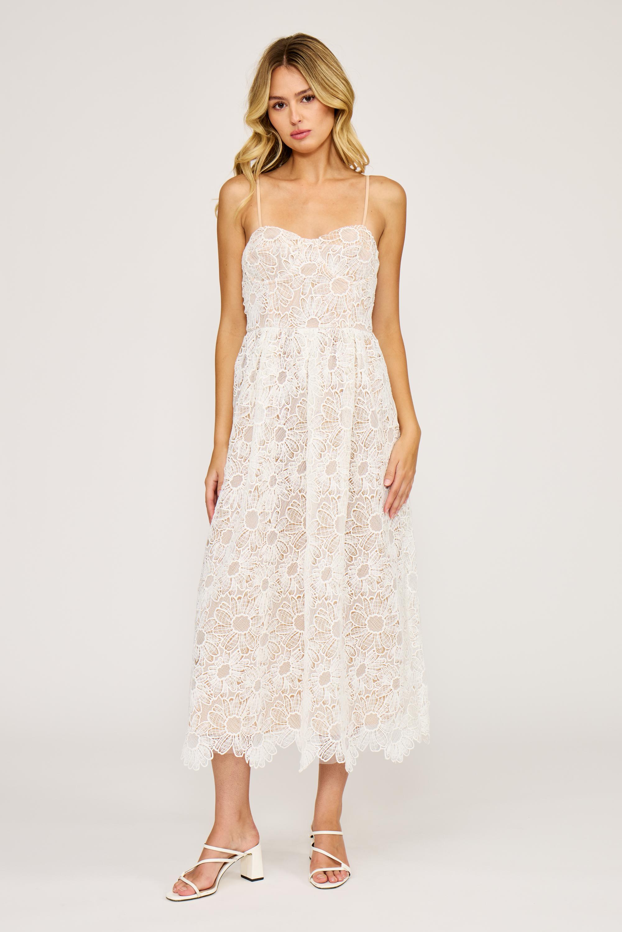 ESTELLA LACE MIDI DRESS