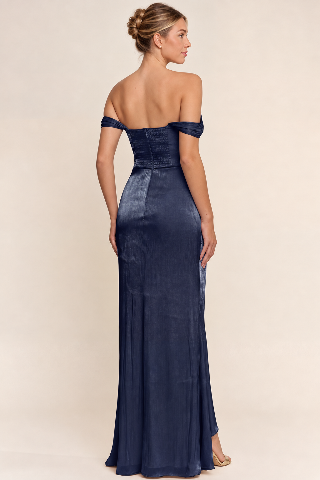DARIELLA OFF THE SHOULDER NAVY