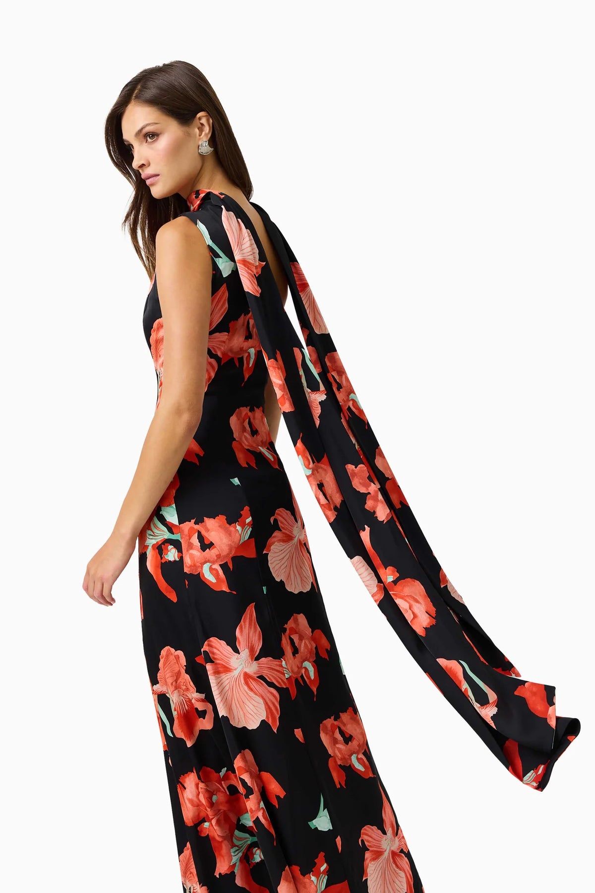 MAELIS MAXI DRESS IN BLACK AND RED