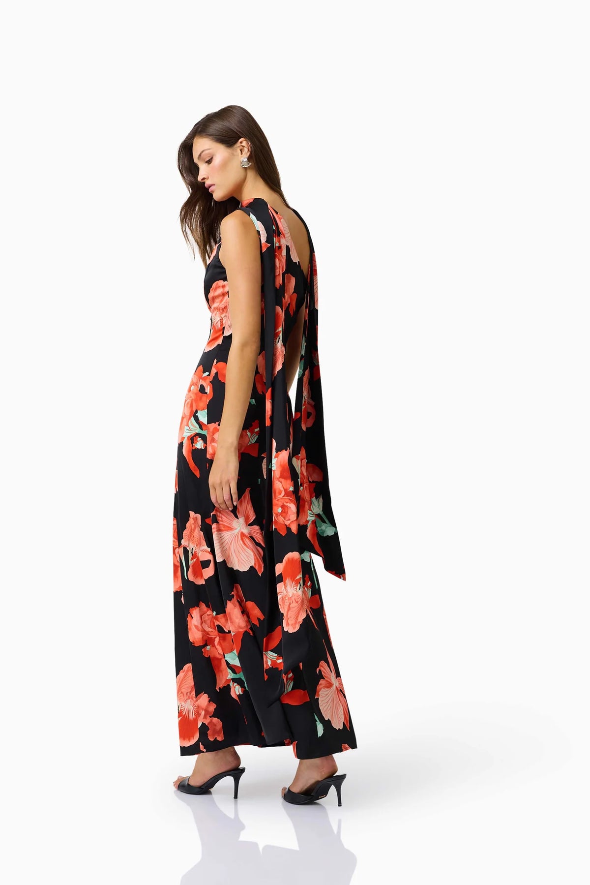 MAELIS MAXI DRESS IN BLACK AND RED