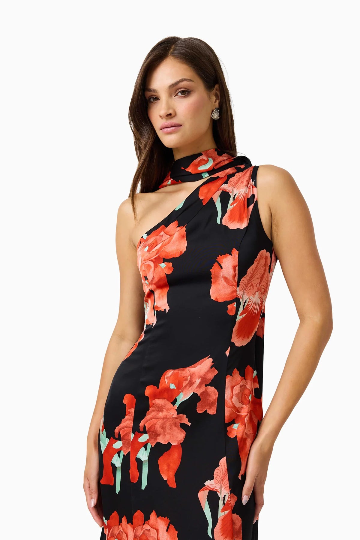 MAELIS MAXI DRESS IN BLACK AND RED