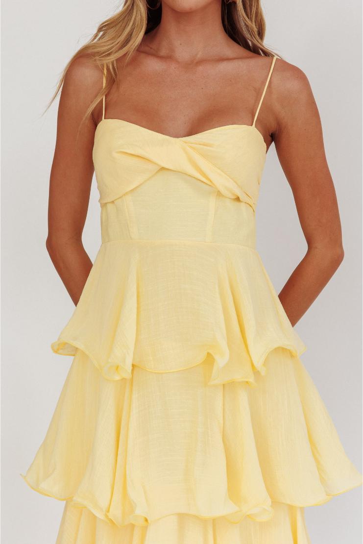 LUCINDA MAXI DRESS IN BUTTER