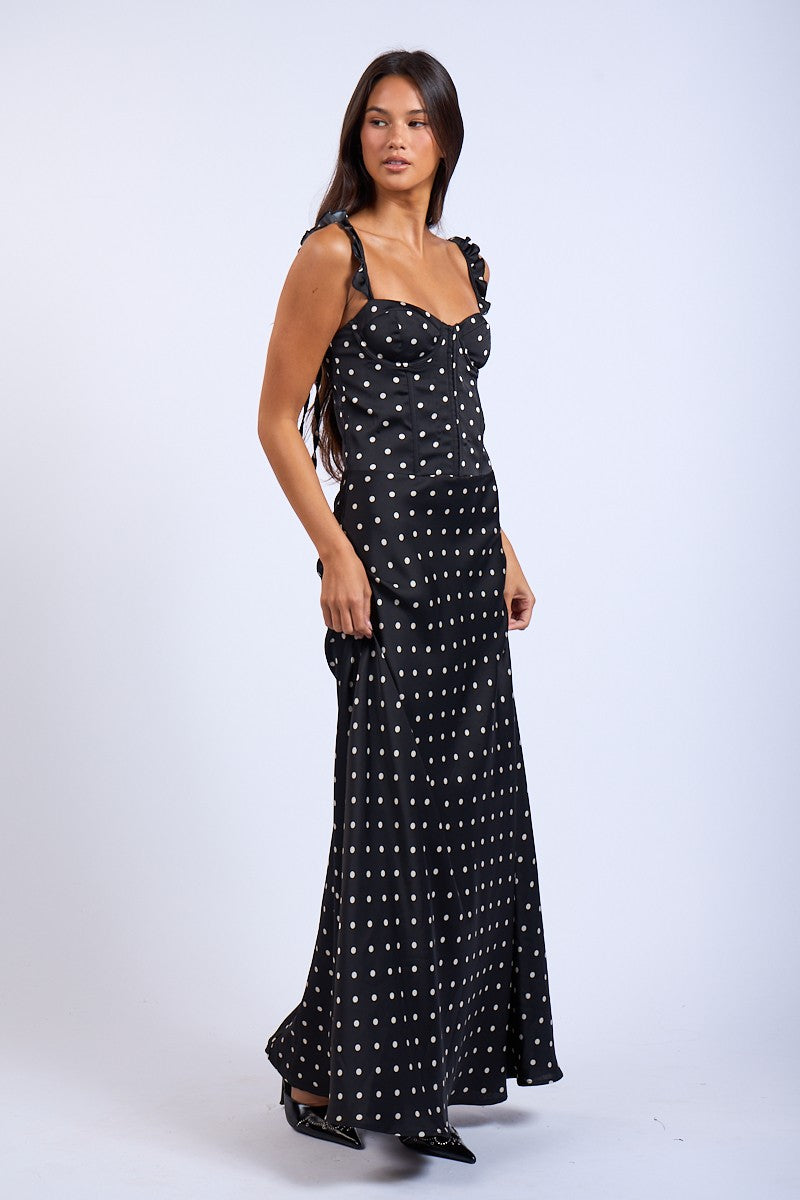 NOVA POLKA DOT MAXI DRESS