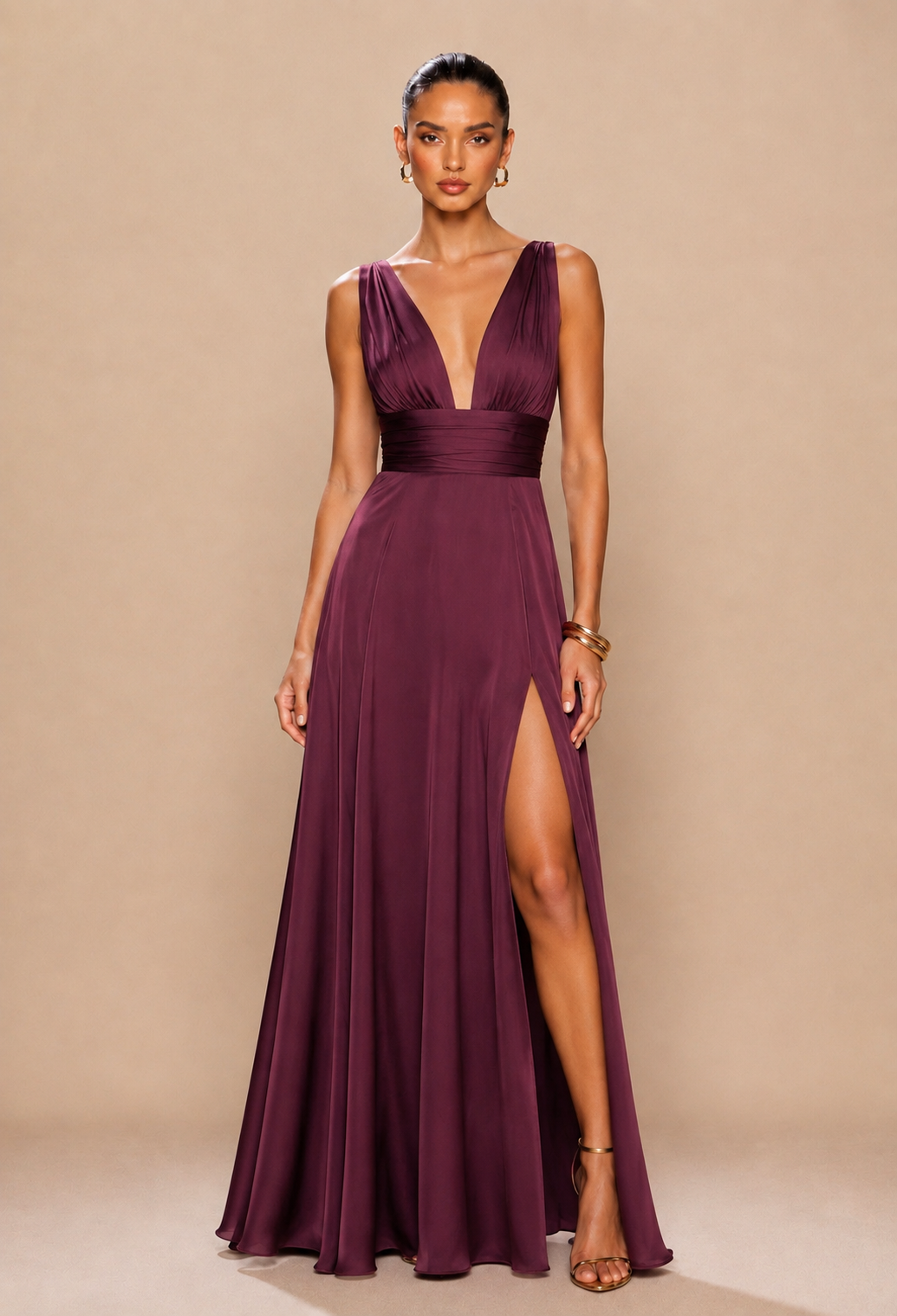 LAVINA MAXI DRESS PLUM