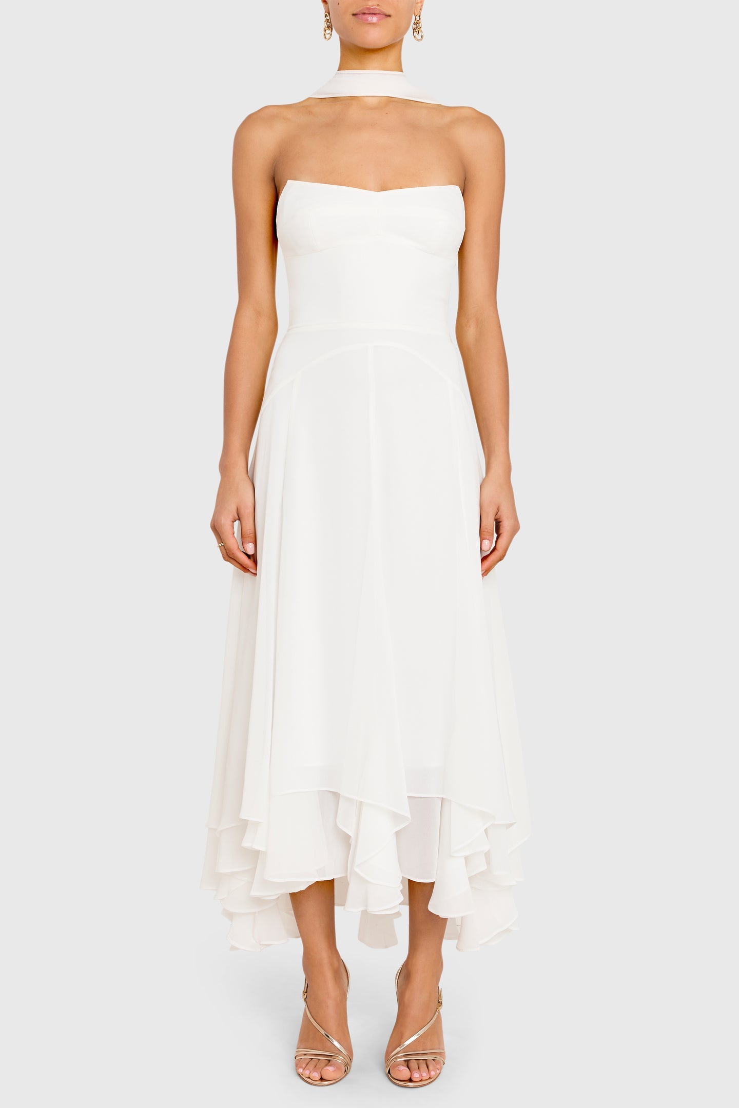 MONTEREY MIDI DRESS WITH SCARF
