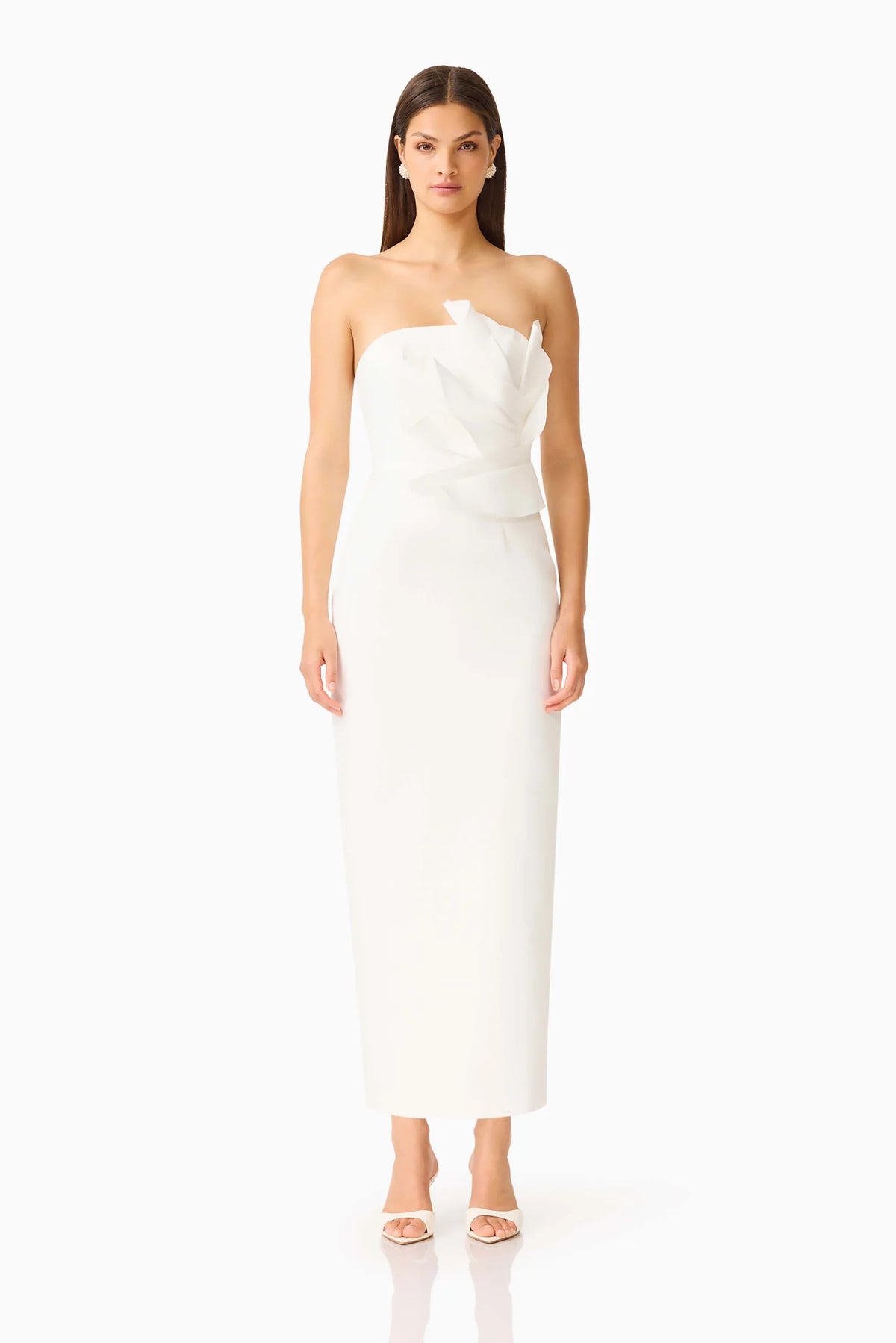 LAURENTIA COLUMN MIDI WHITE