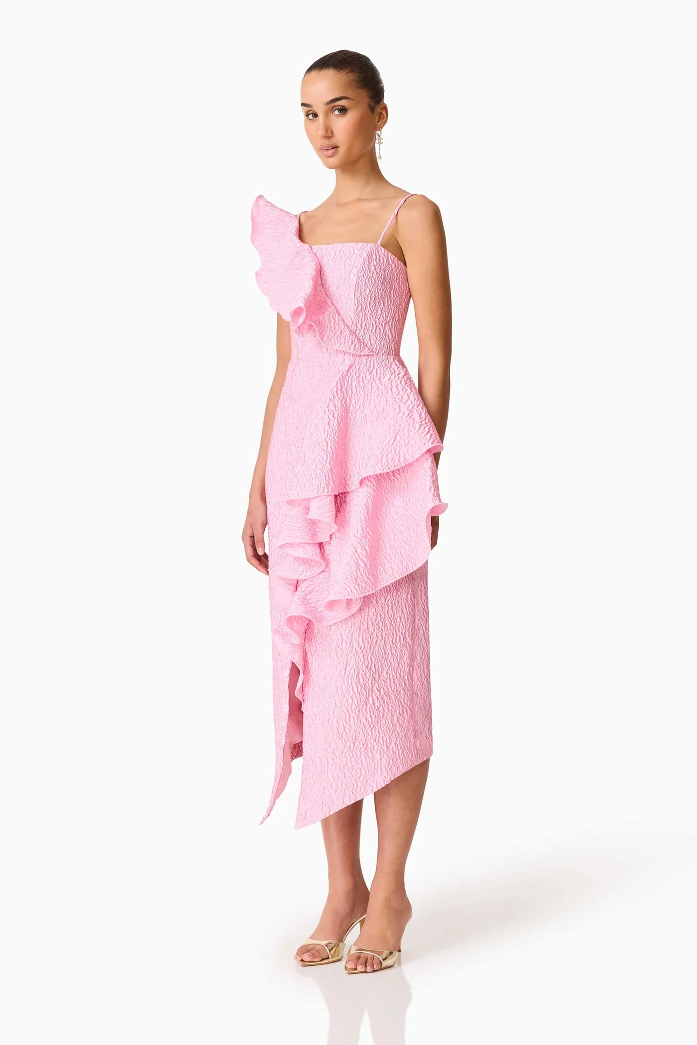 BRIALLEN JACQUARD MIDI DRESS