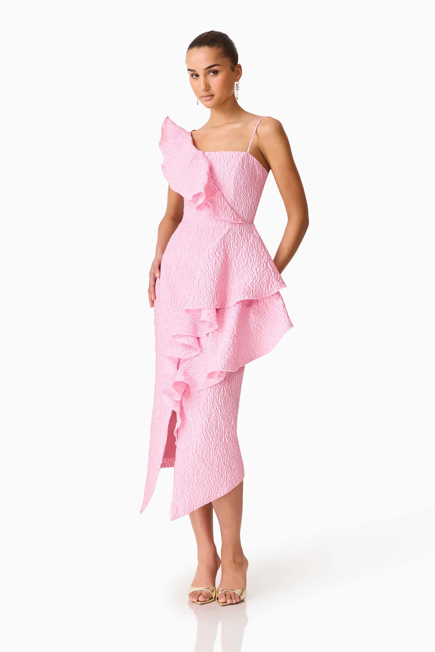 BRIALLEN JACQUARD MIDI DRESS