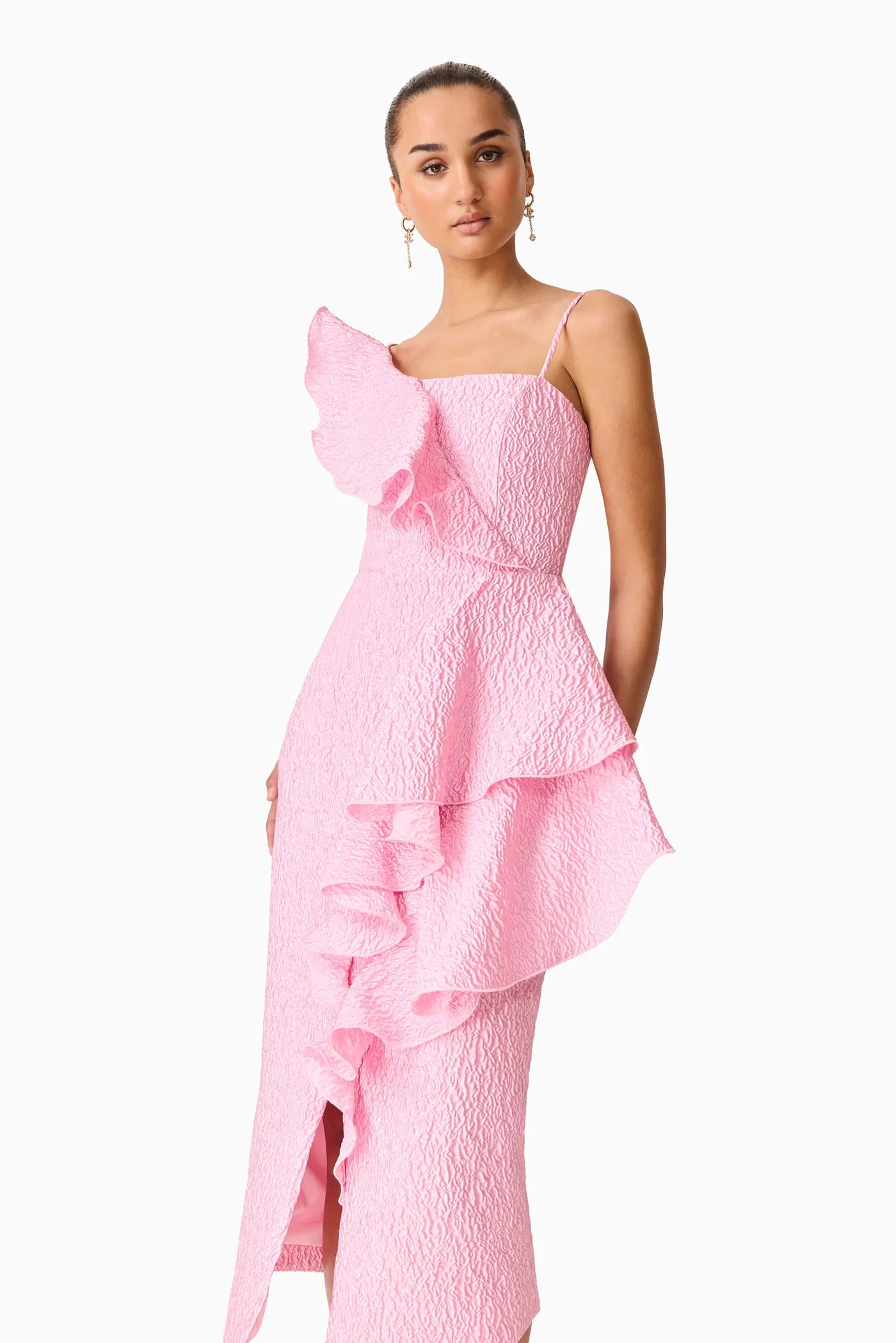 BRIALLEN JACQUARD MIDI DRESS