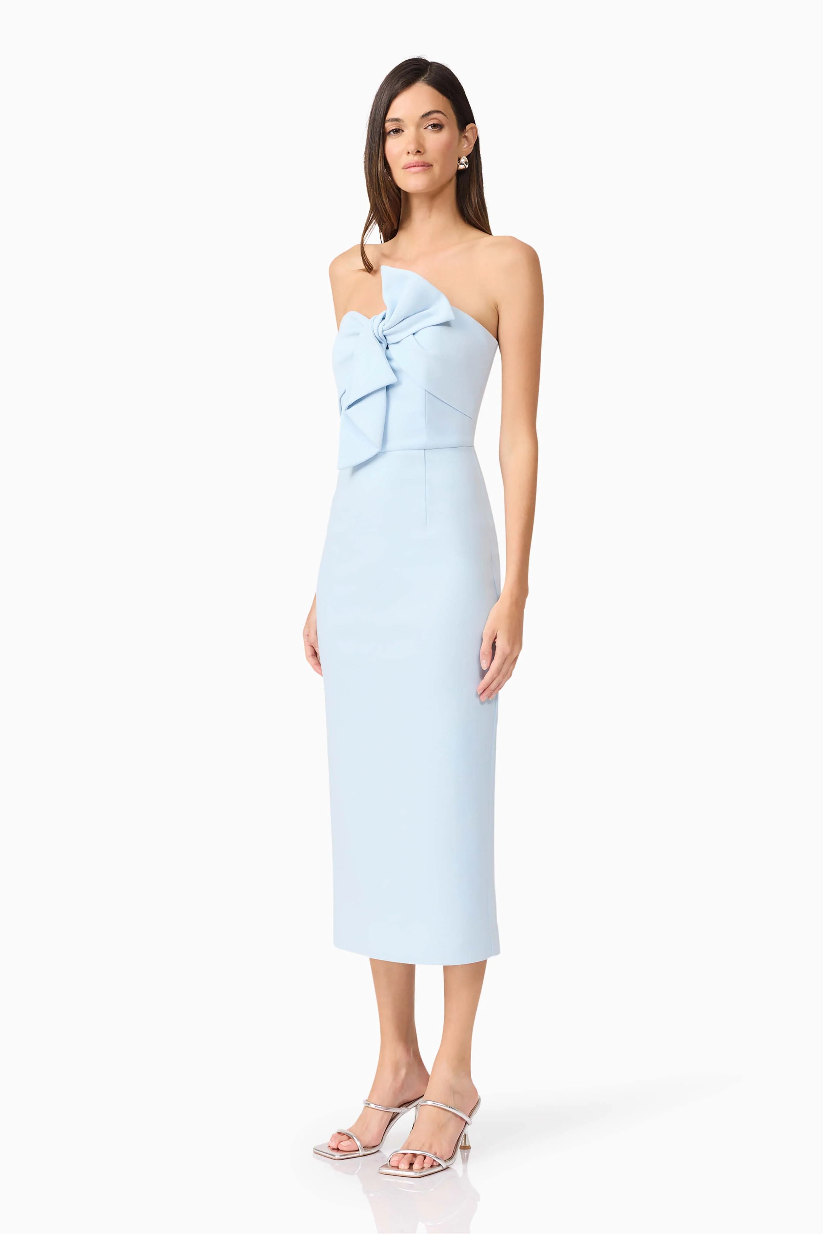 AMI MIDI BLUE DRESS