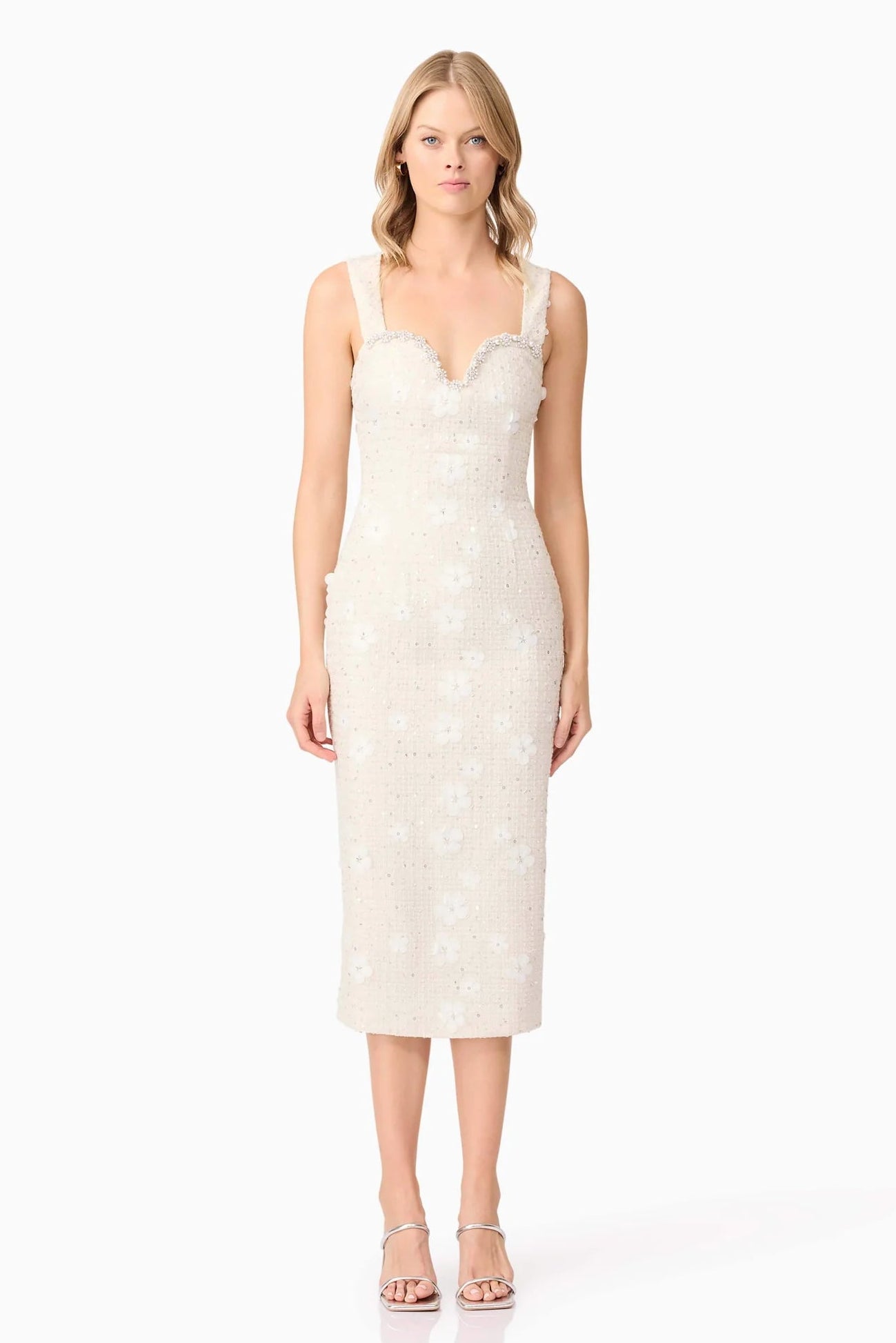 ELLOISE MIDI DRESS WHITE