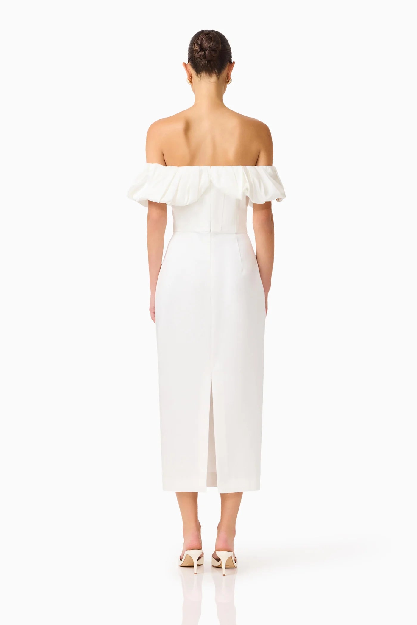 ESPERA OFF SHOULDER MIDI DRESS