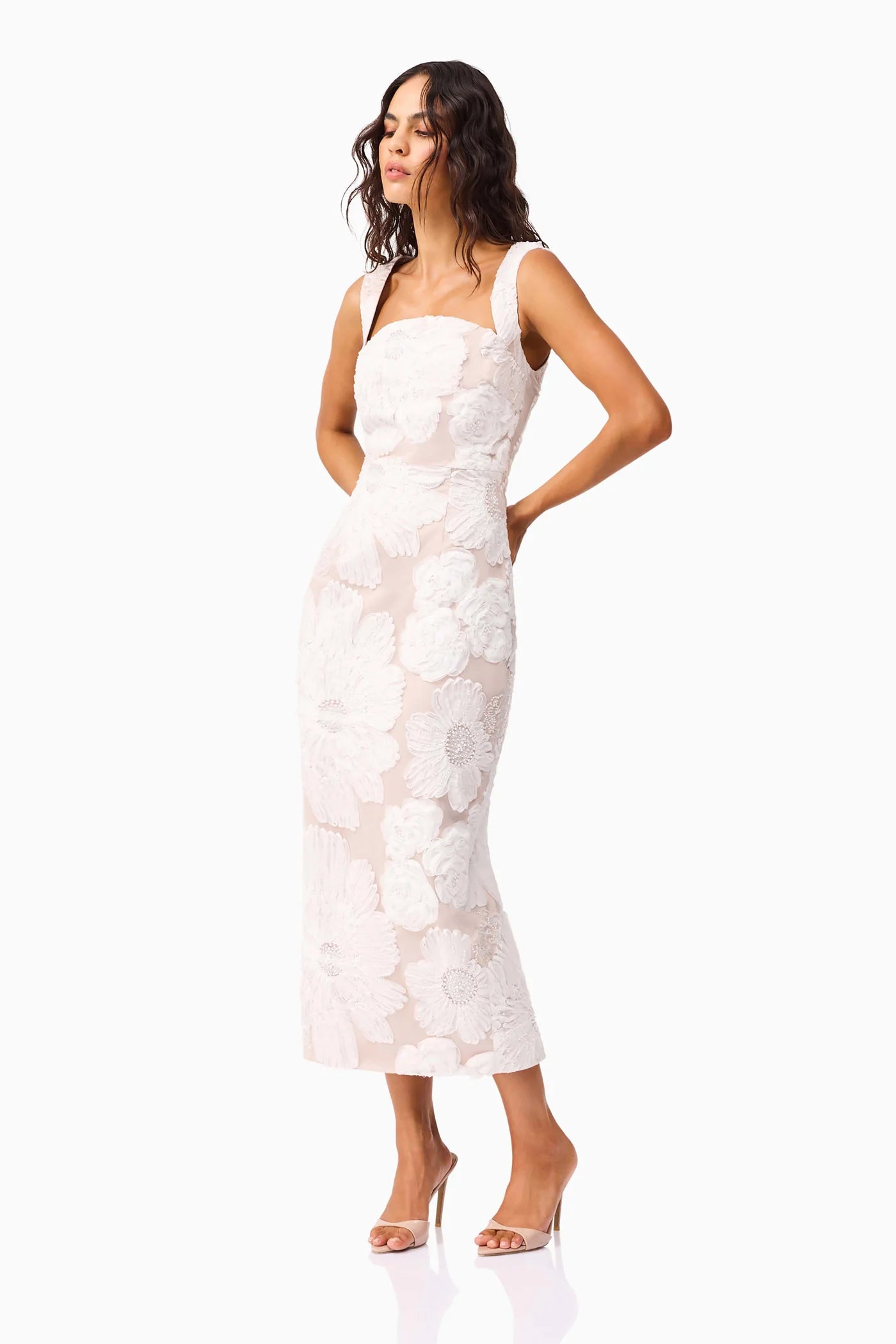 ROXANA MIDI DRESS WHITE