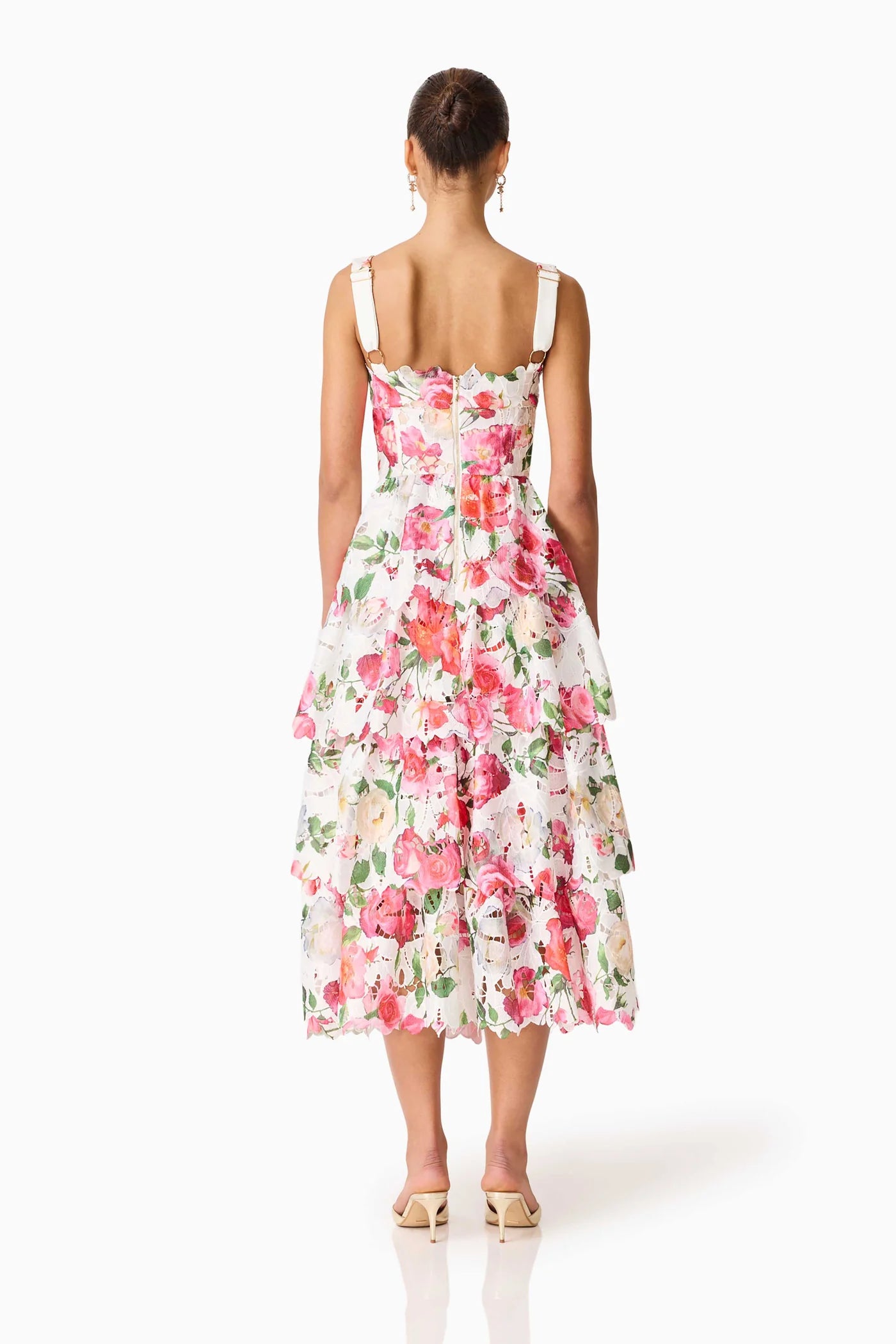 ROSELLE FRILLI MIDI DRESS