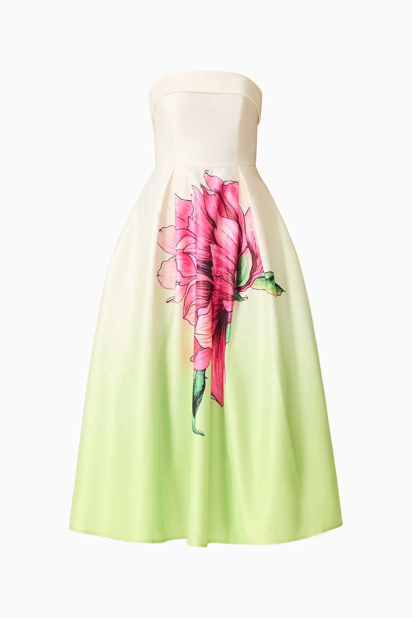 ELISIA STRAPLESS GOWN IN GREEN