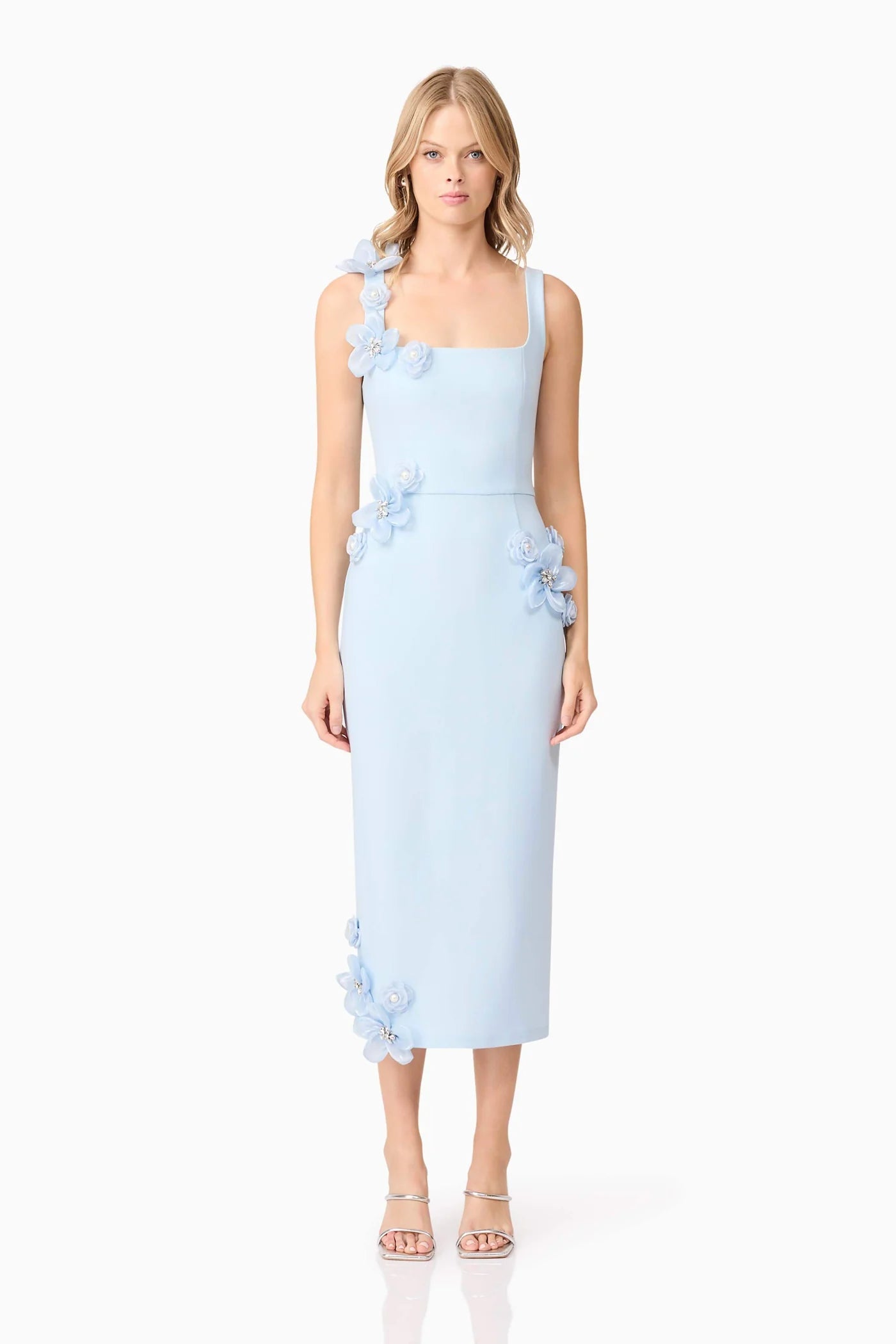 CHANTELLE 3D MIDI DRESS BABY BLUE