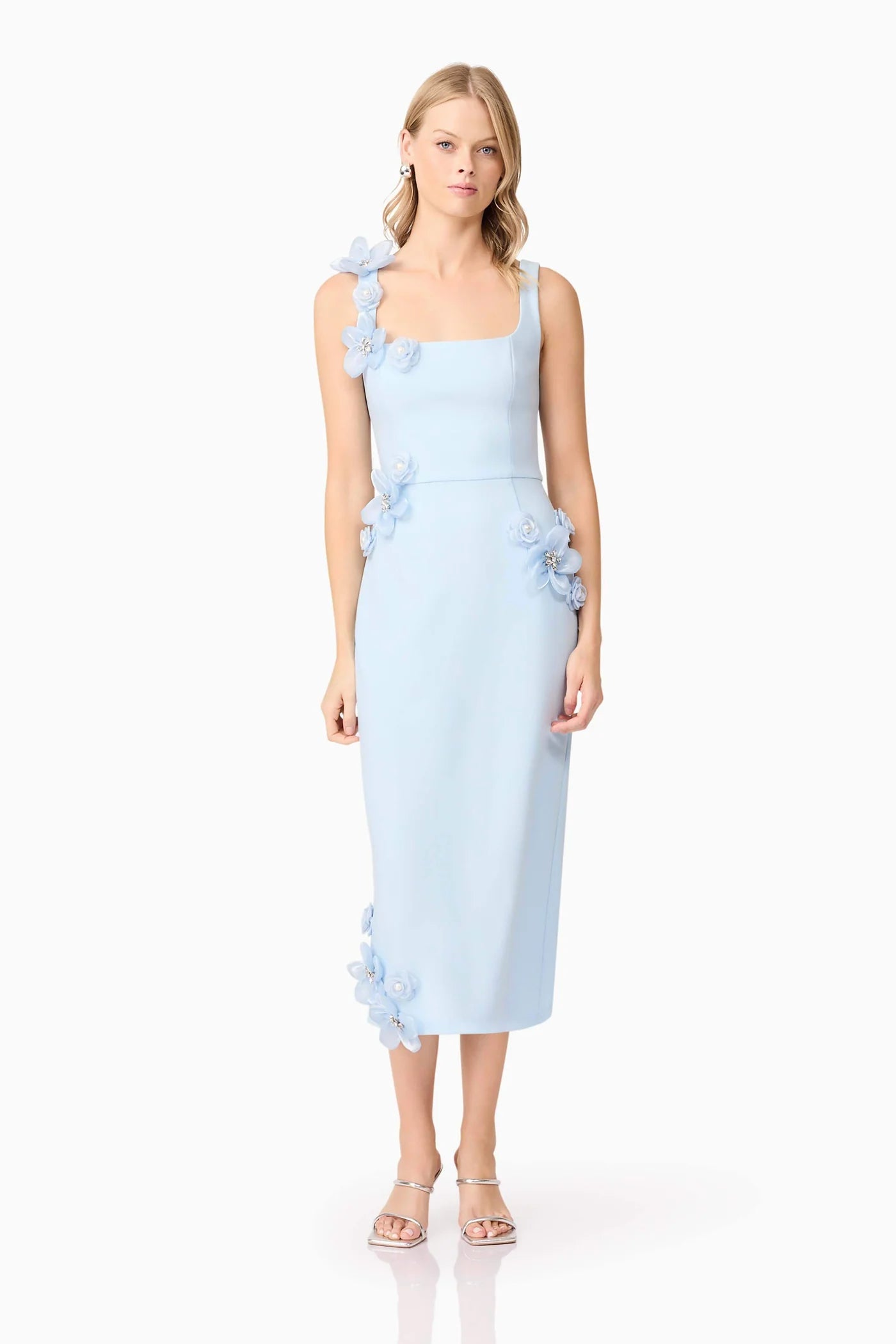 CHANTELLE 3D MIDI DRESS BABY BLUE