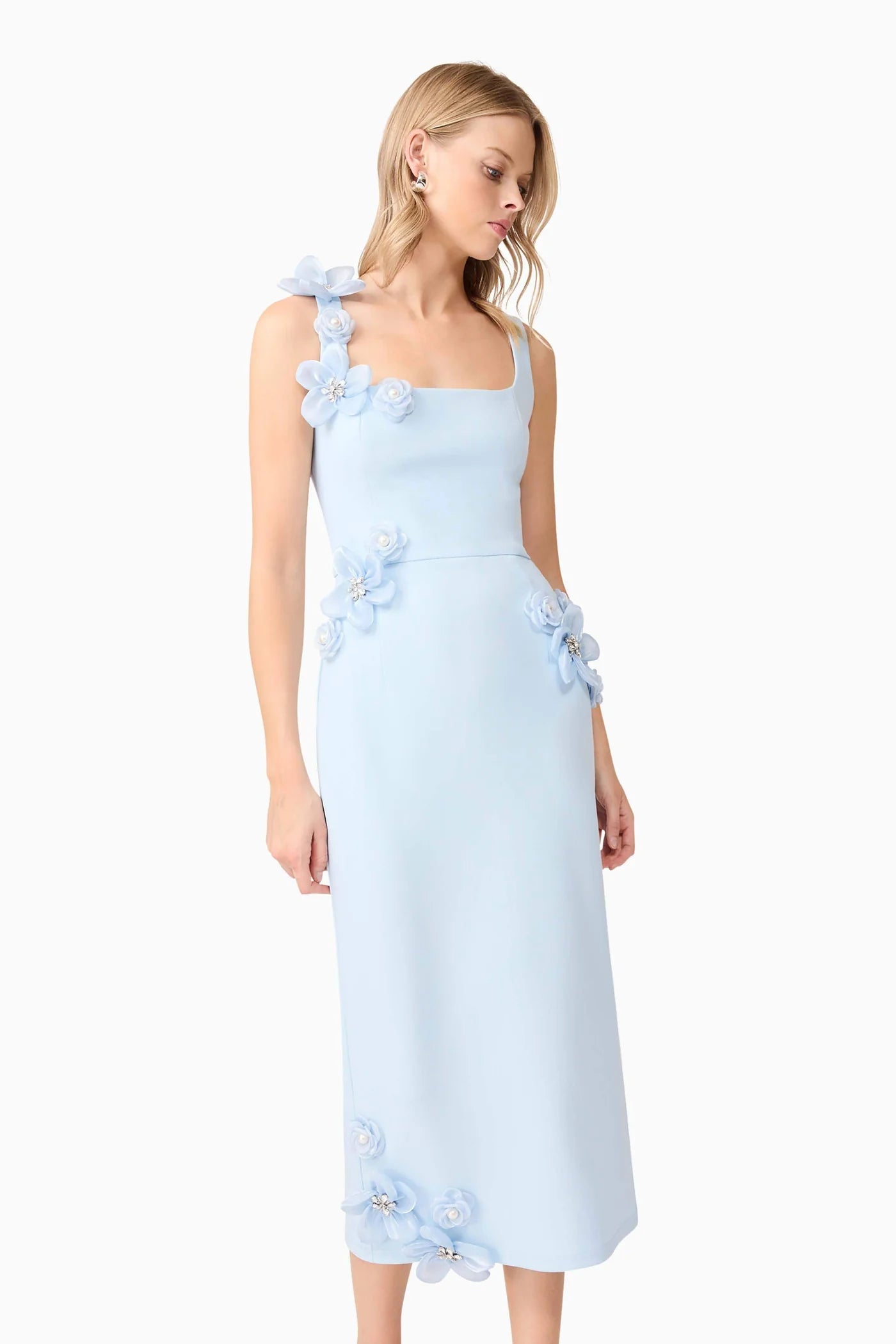 CHANTELLE 3D MIDI DRESS BABY BLUE