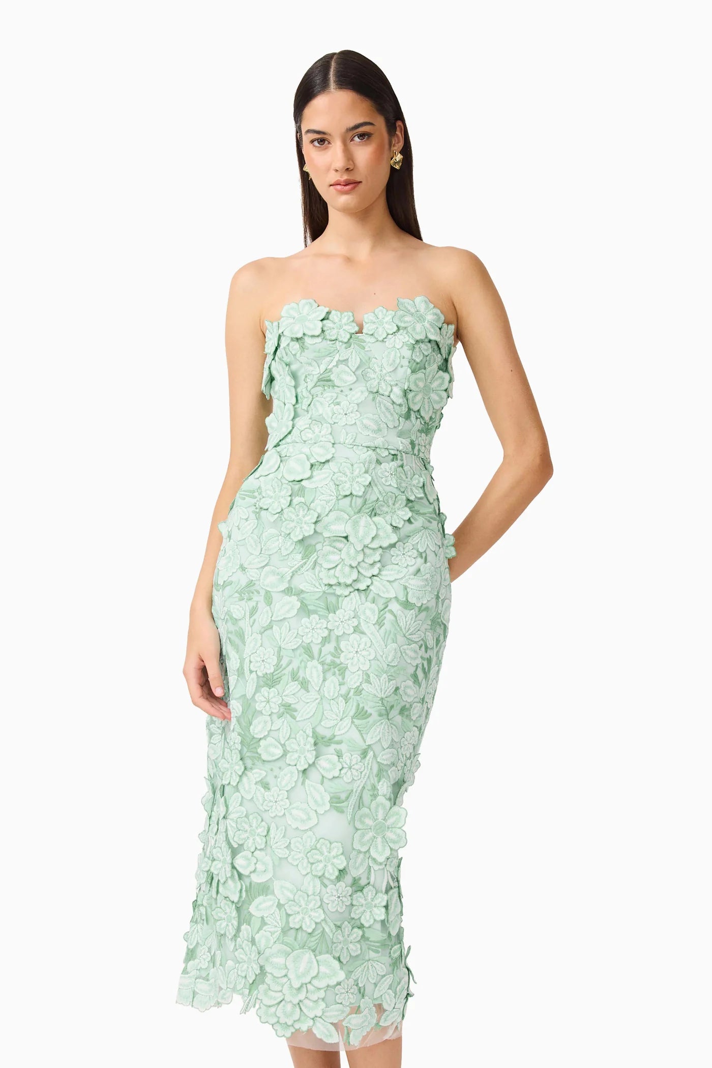 ROSEATE FLORAL MIDI DRESS