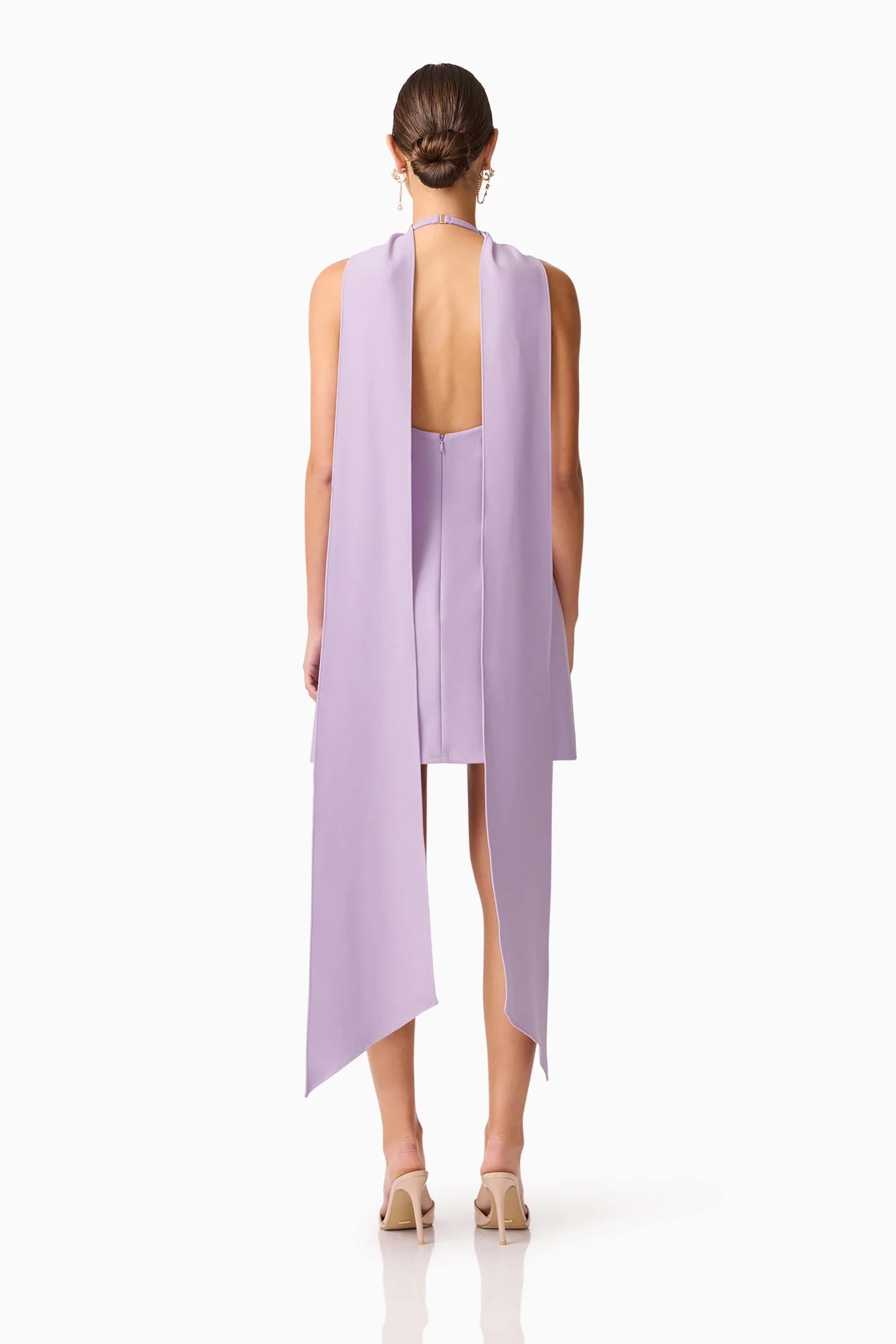 MIRA HALTER MINI DRESS LILAC