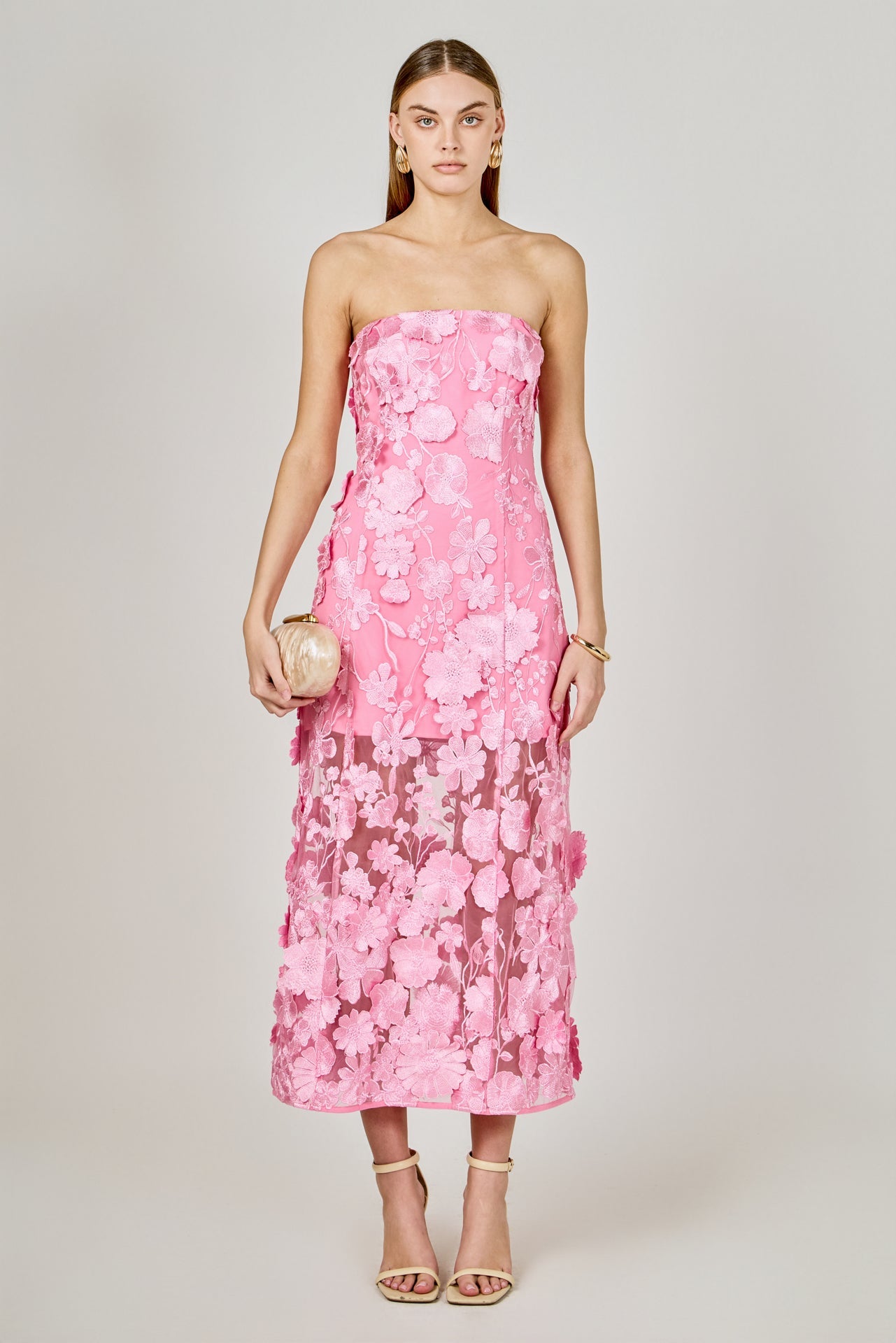 CHANTEL MIDI DRESS PINK