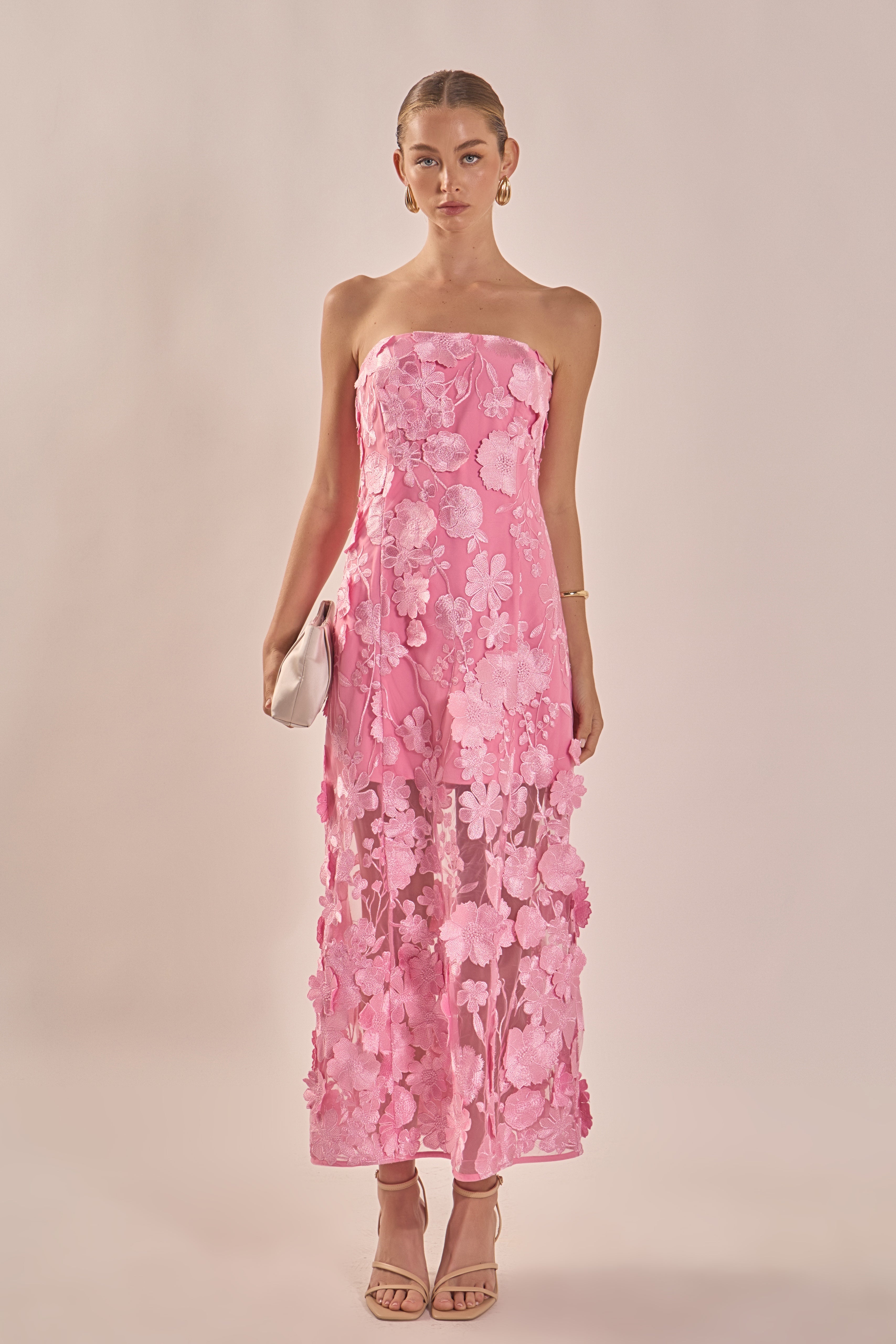CHANTEL MIDI DRESS PINK