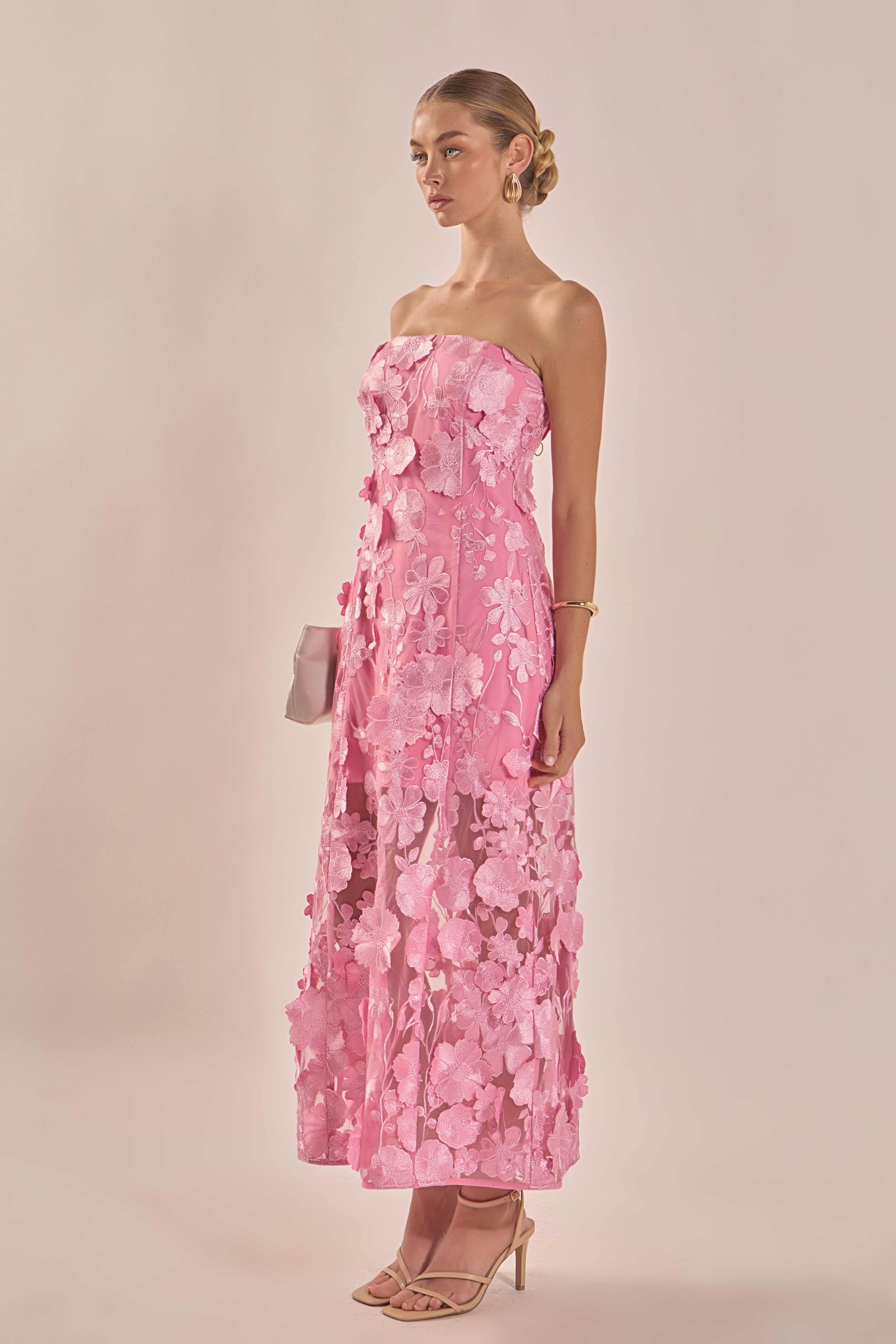 CHANTEL MIDI DRESS PINK