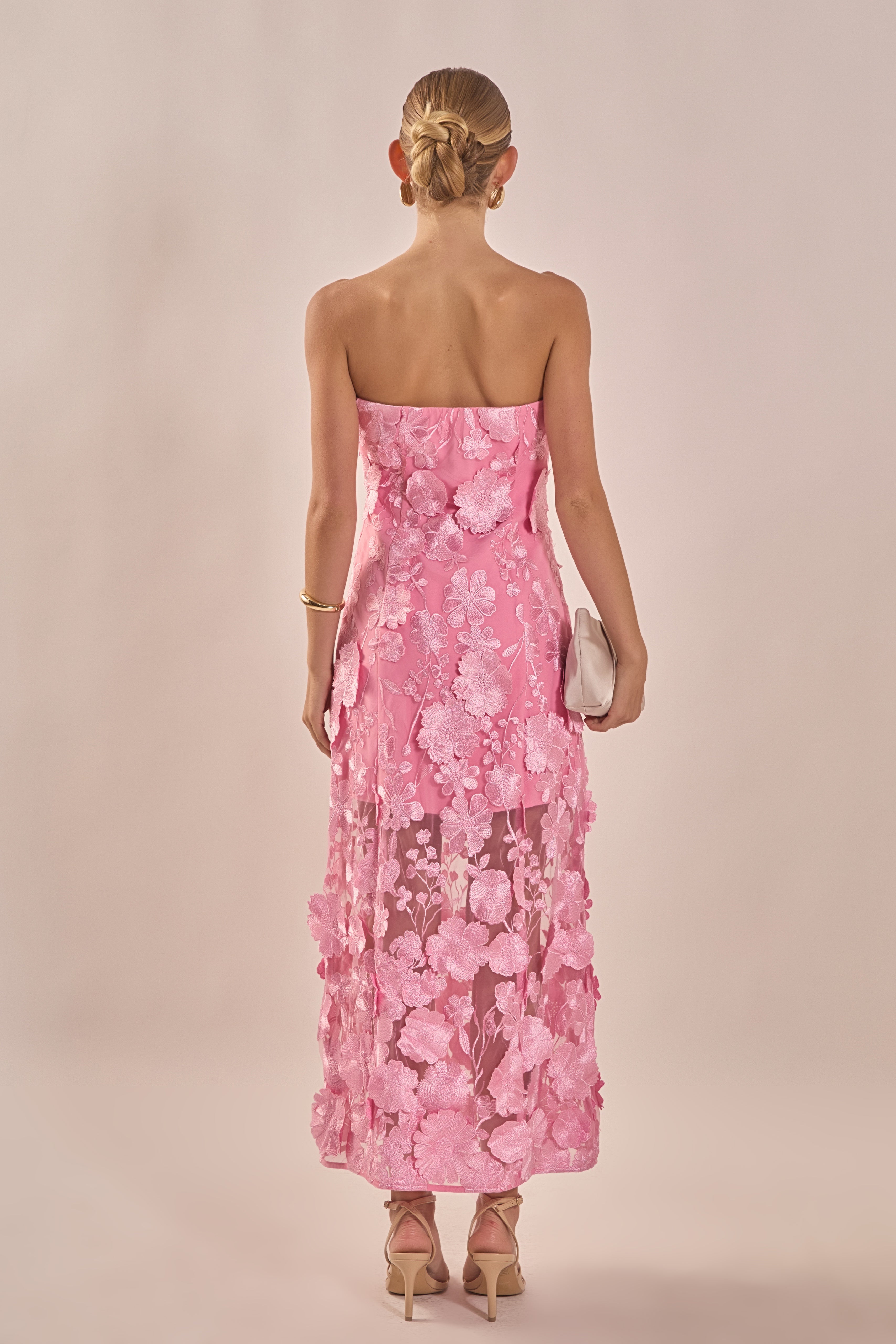 CHANTEL MIDI DRESS PINK