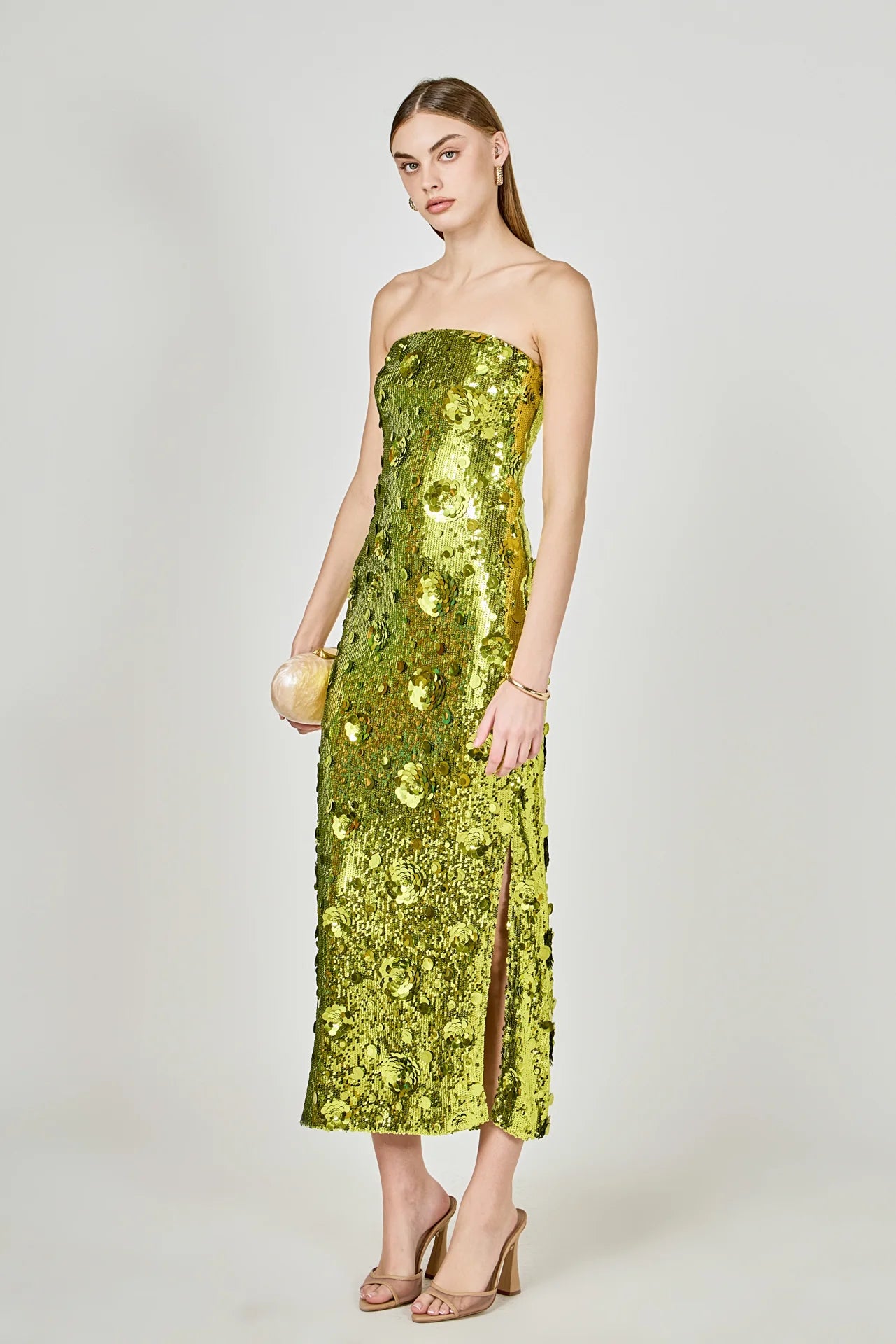 AMBER SEQUINS DRESS
