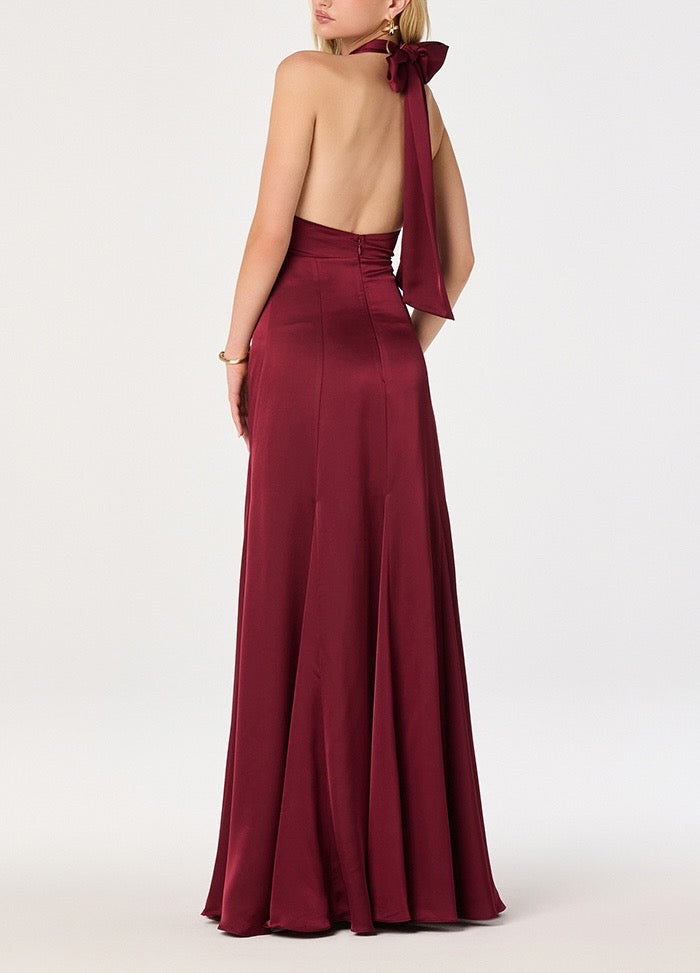 DESIRE BURGUNDY MAXI DRESS
