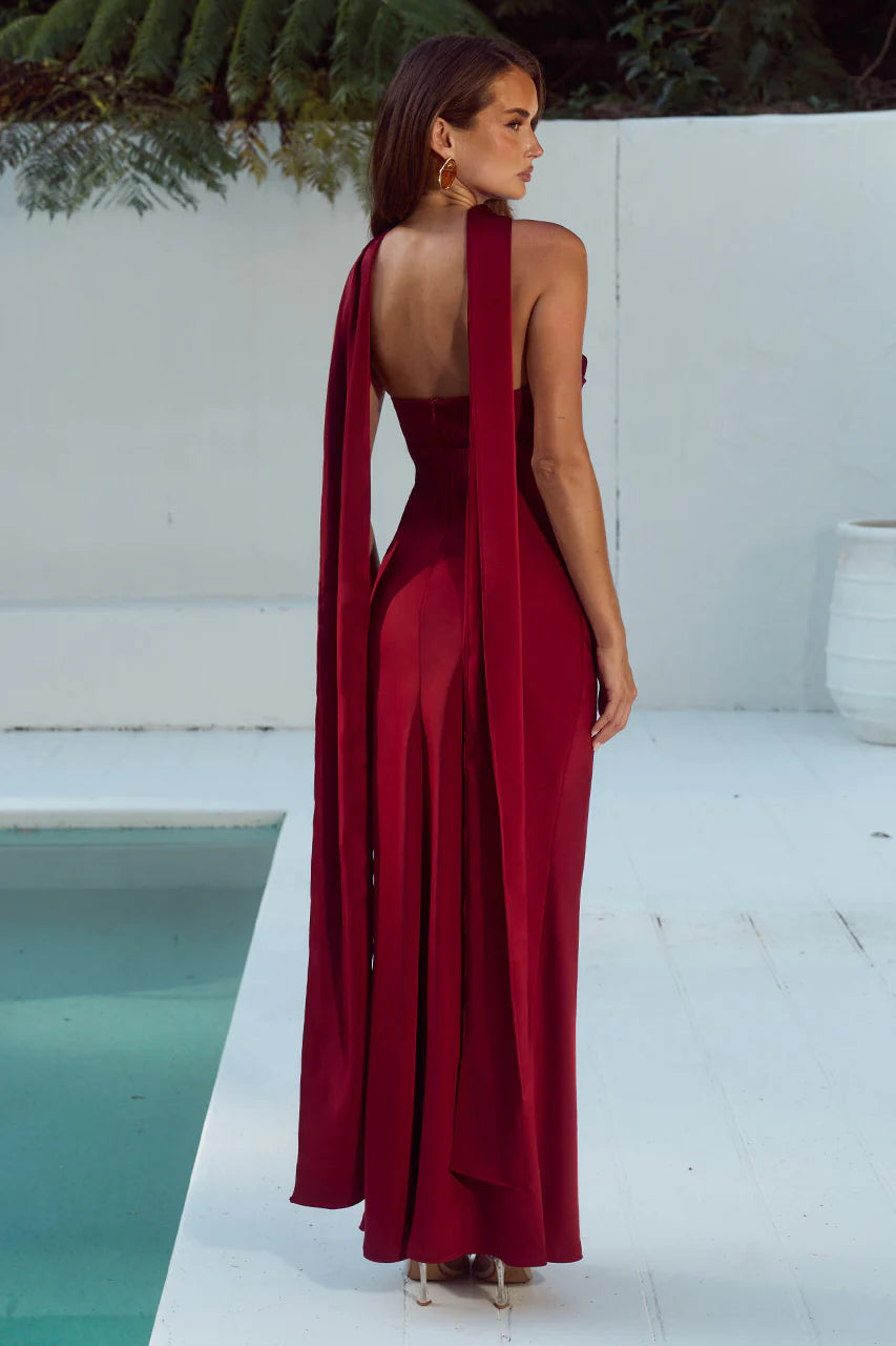 MADELEINE MAXI DRESS CHERRY