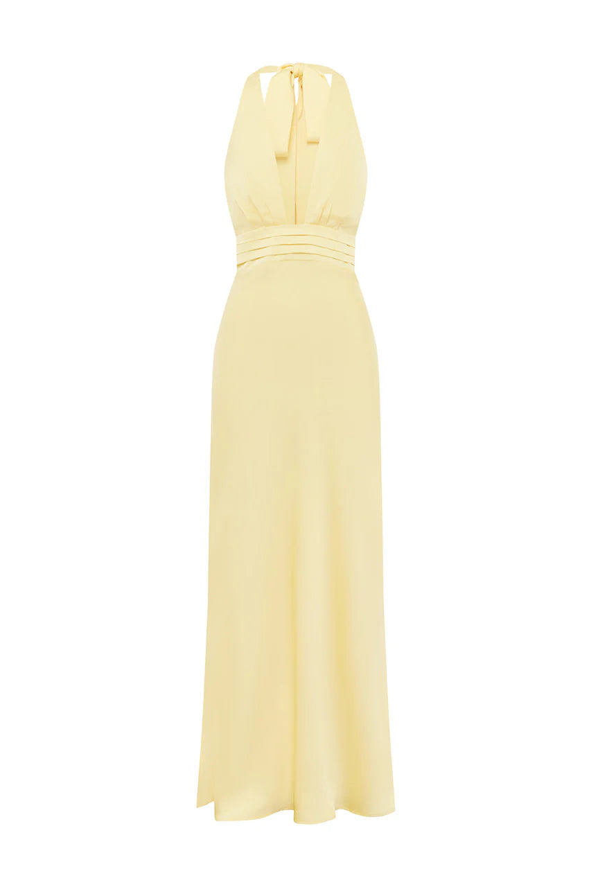 SYLVIE PLUNGE V NECK MAXI BUTTER