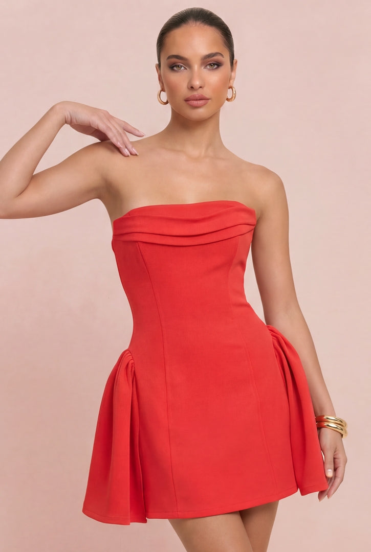CORDELIA MINI DRES in RED