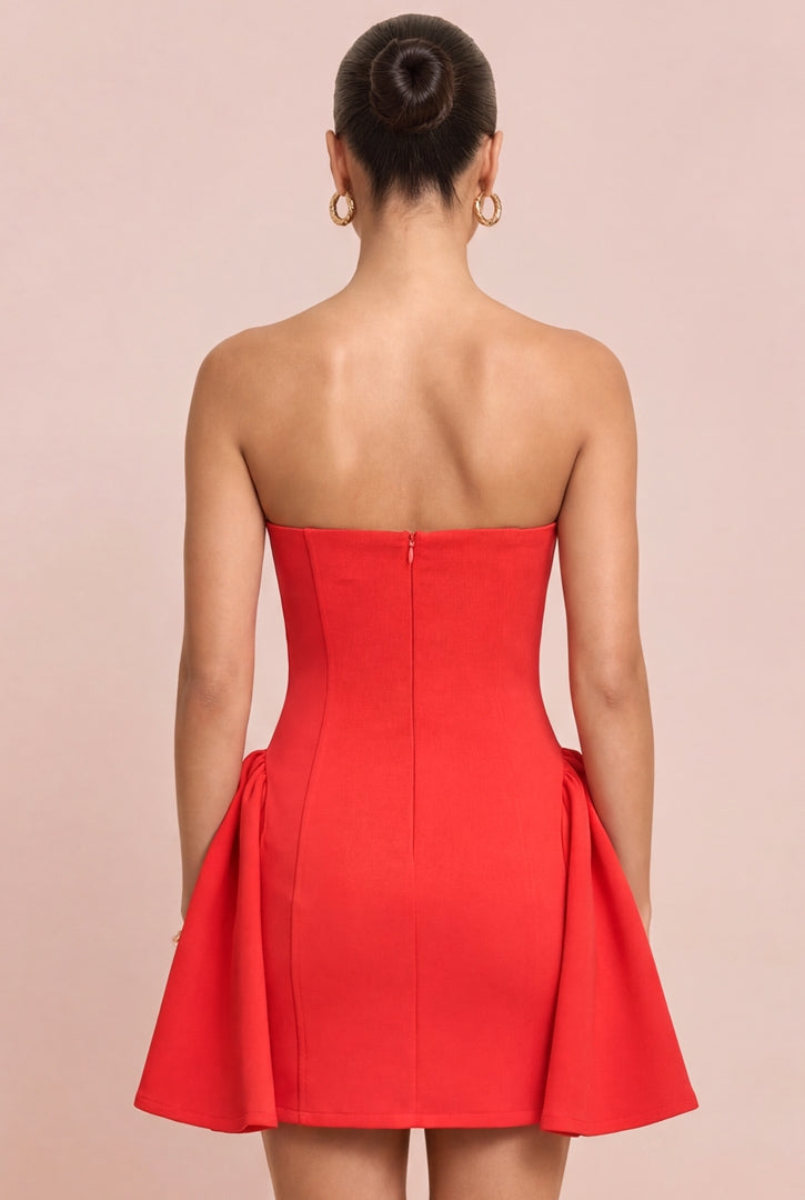 CORDELIA MINI DRES in RED