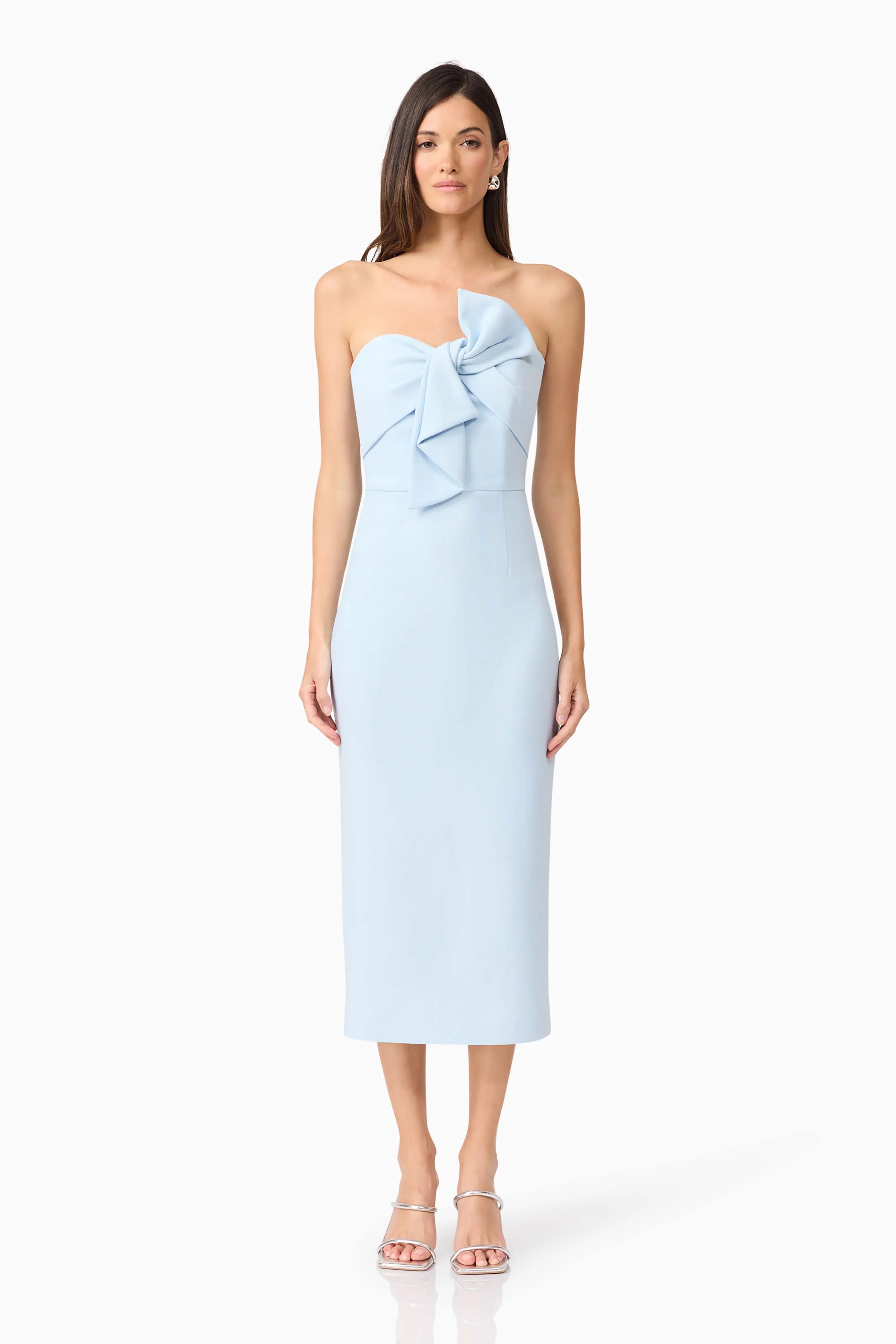 AMI MIDI BLUE DRESS