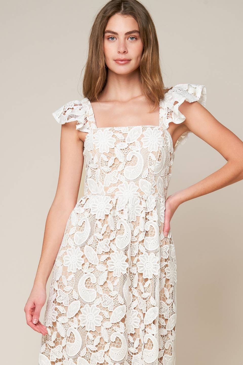 LACEY LACE MIDI
