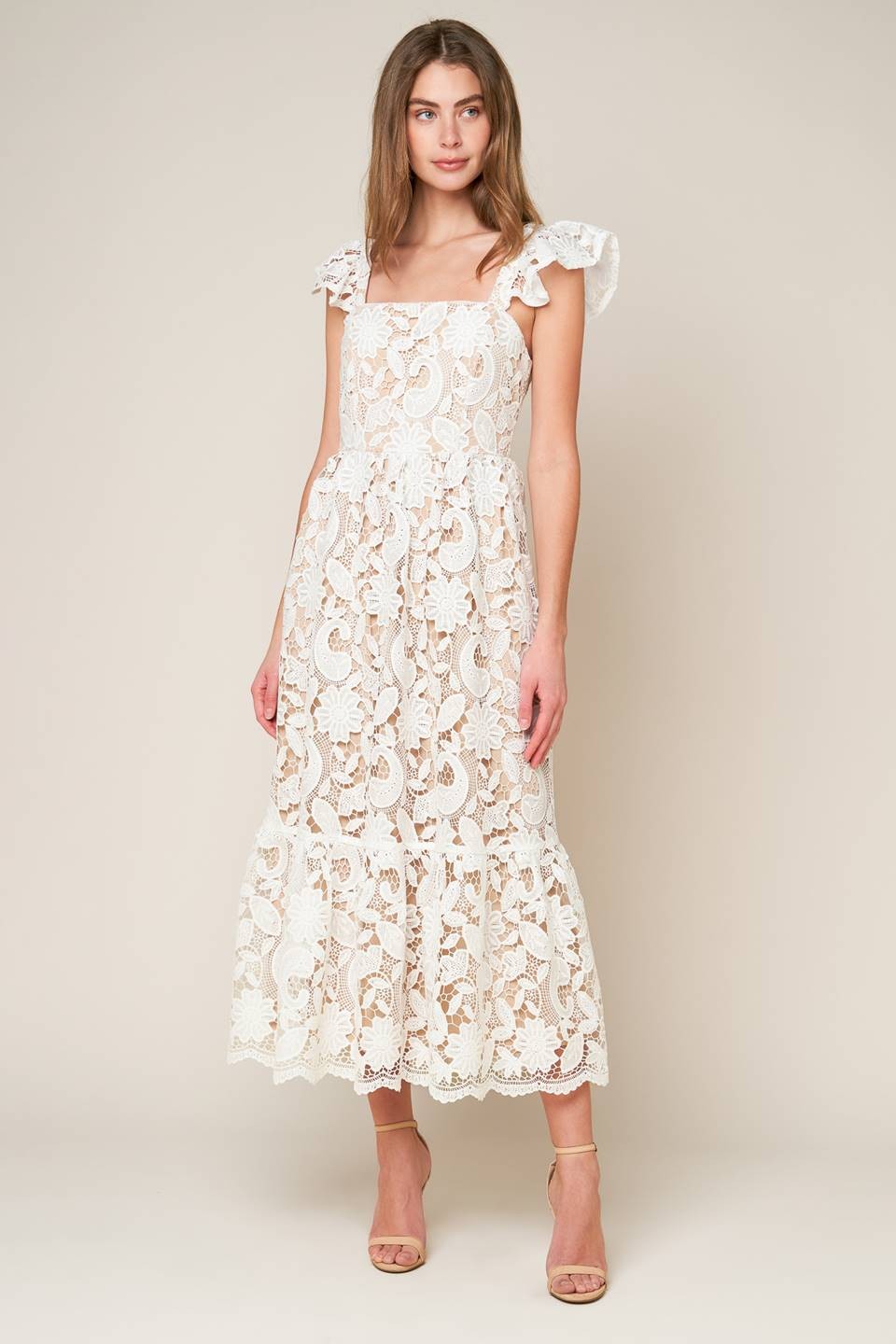 LACEY LACE MIDI