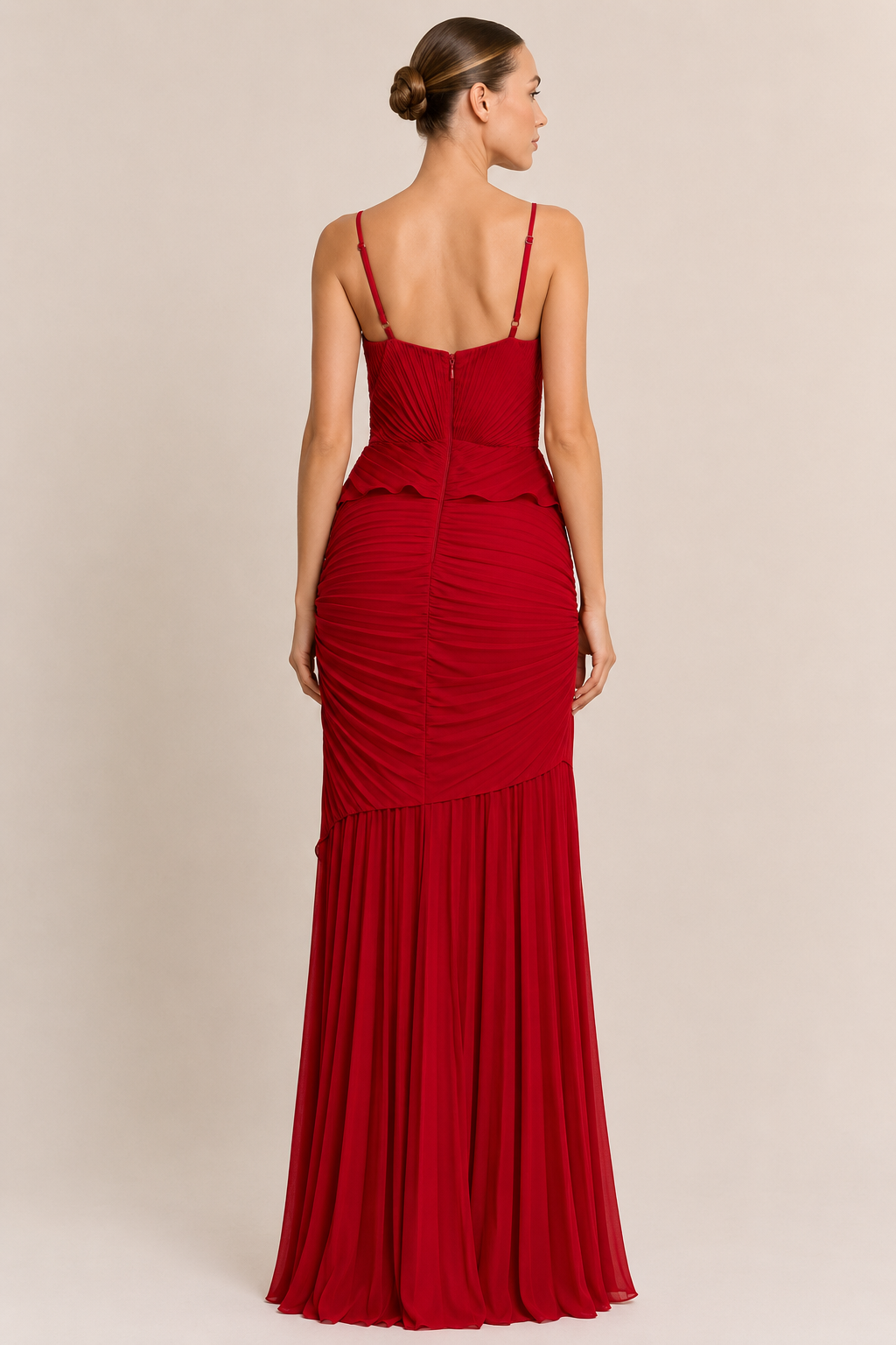 PENELOPE MAXI DRESS RED.