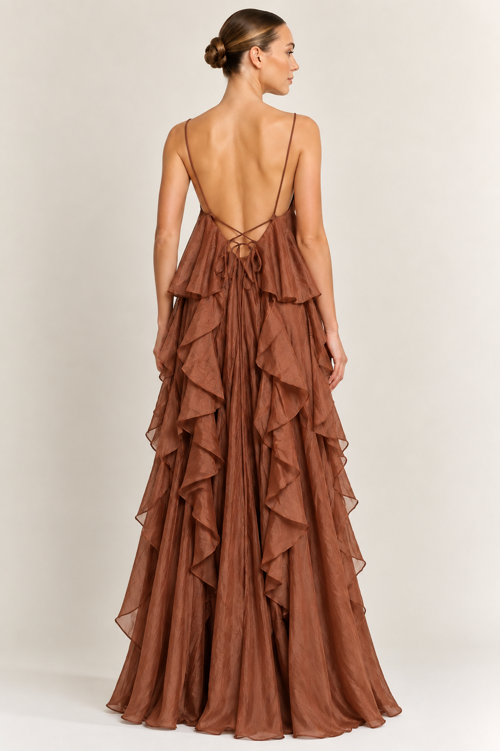 MARTHA RUFFLED MARRON