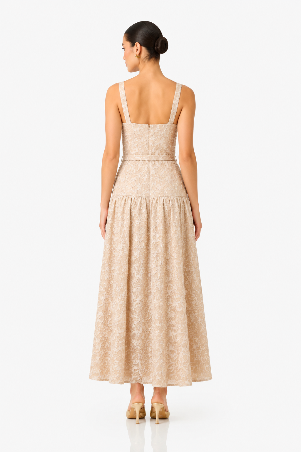 BETTYNA MIDI DRESS WALNUTS