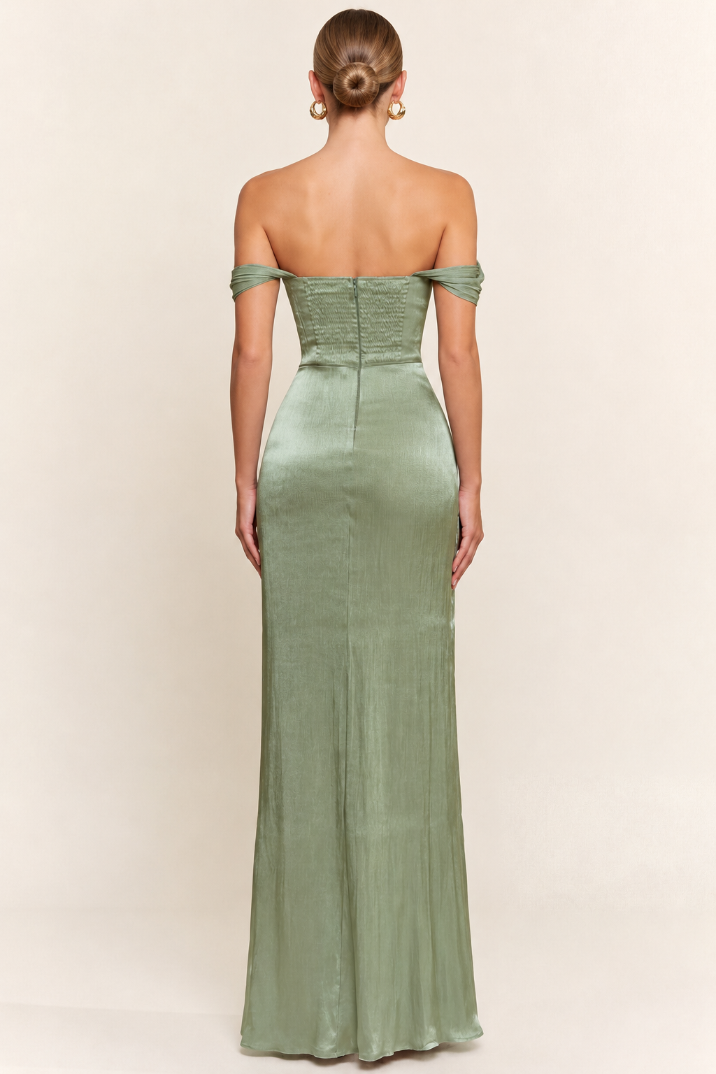DARIELLA OFF THE SHOULDER SAGE