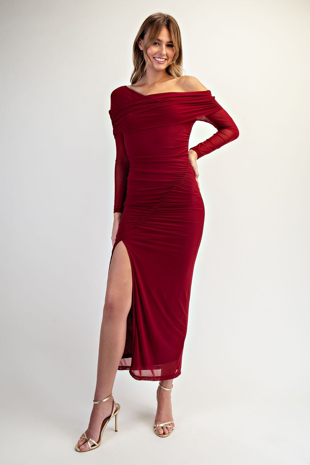 KATE MIDI DRESS RED