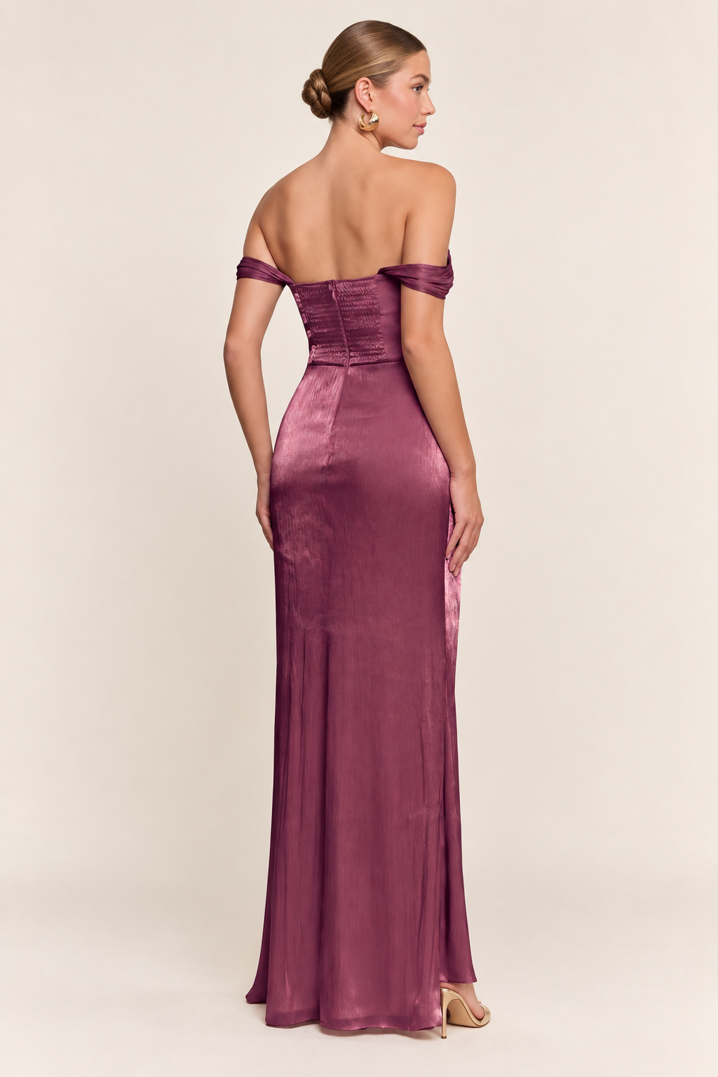 DARIELLA OFF THE SHOULDER PLUM