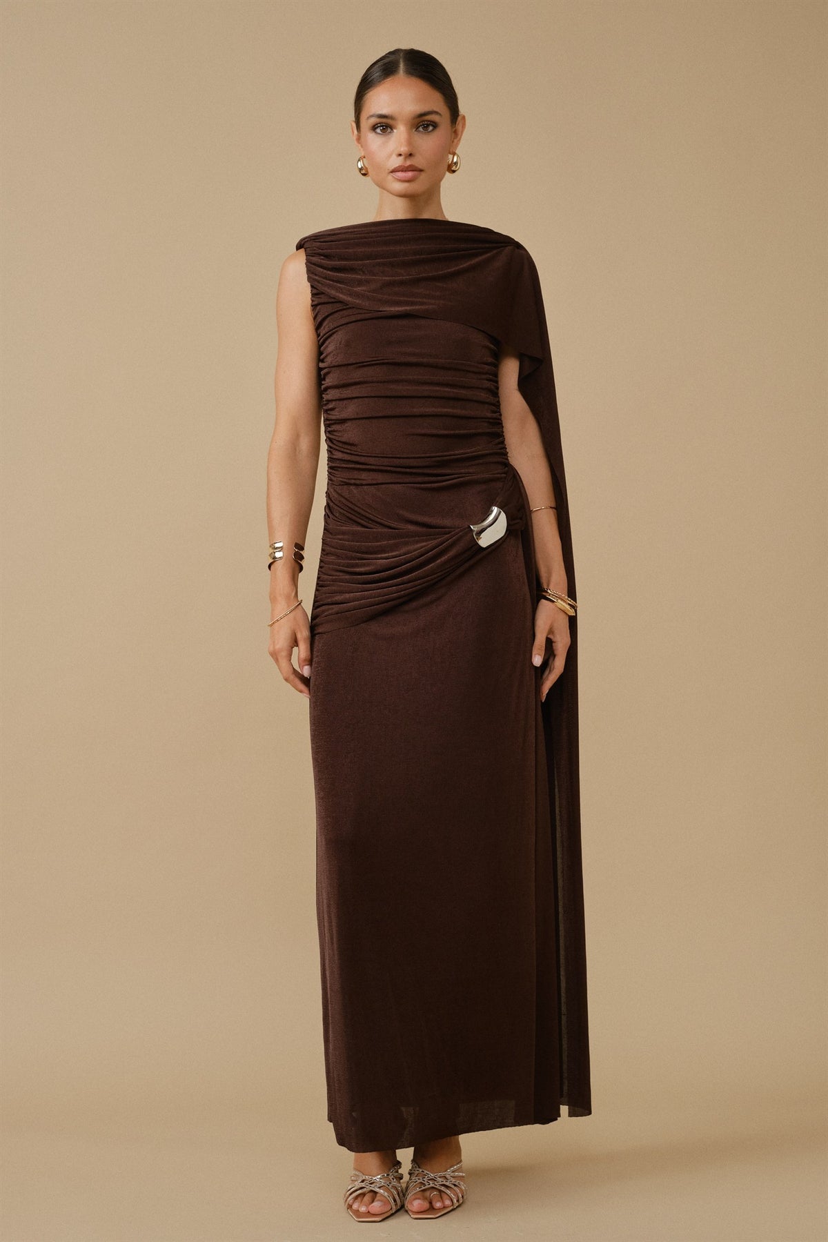 DALILAH DRESS IN BROWN